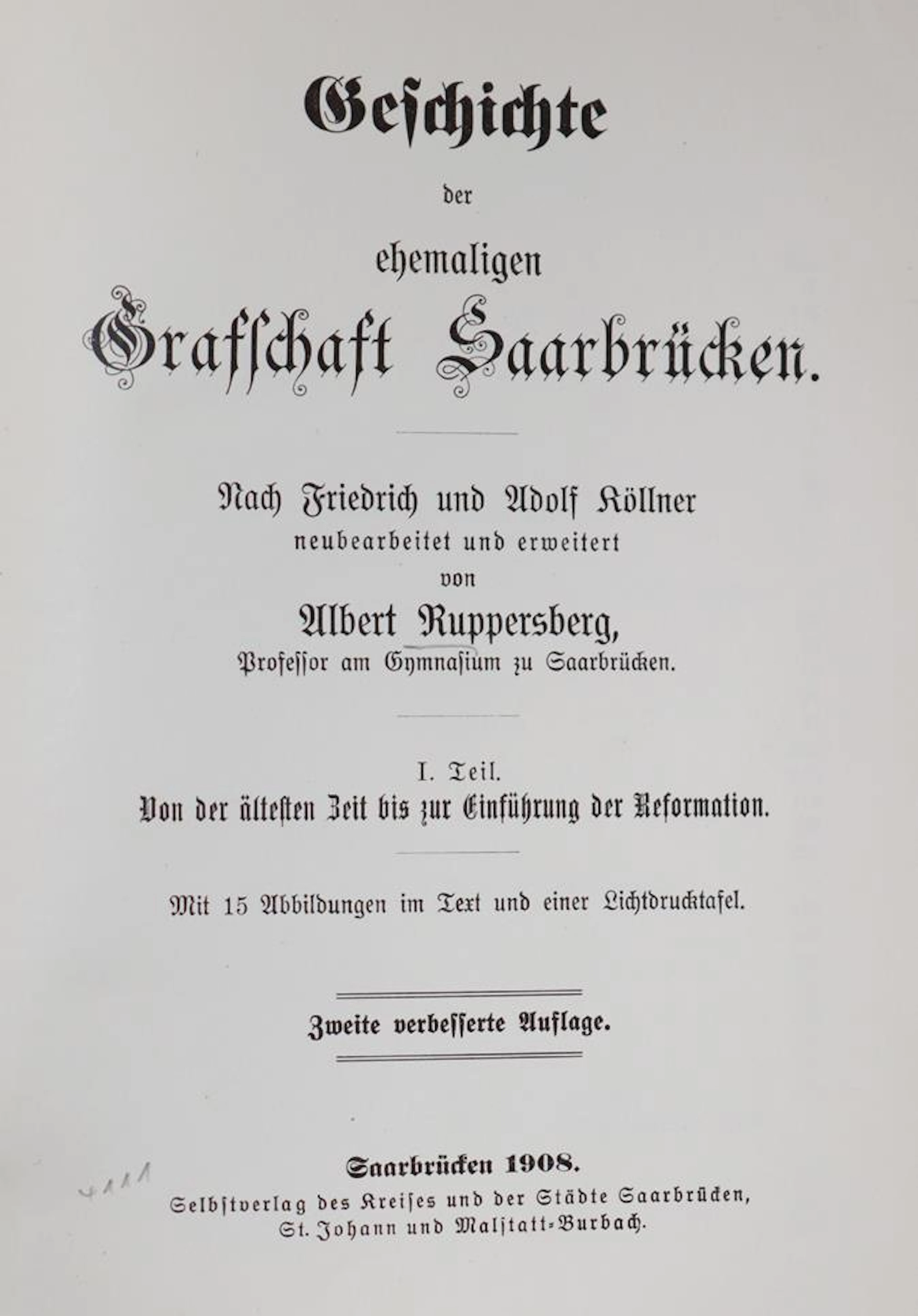 Ruppersberg,A. Geschichte der ehemaligen Grafschaft Saarbrücken