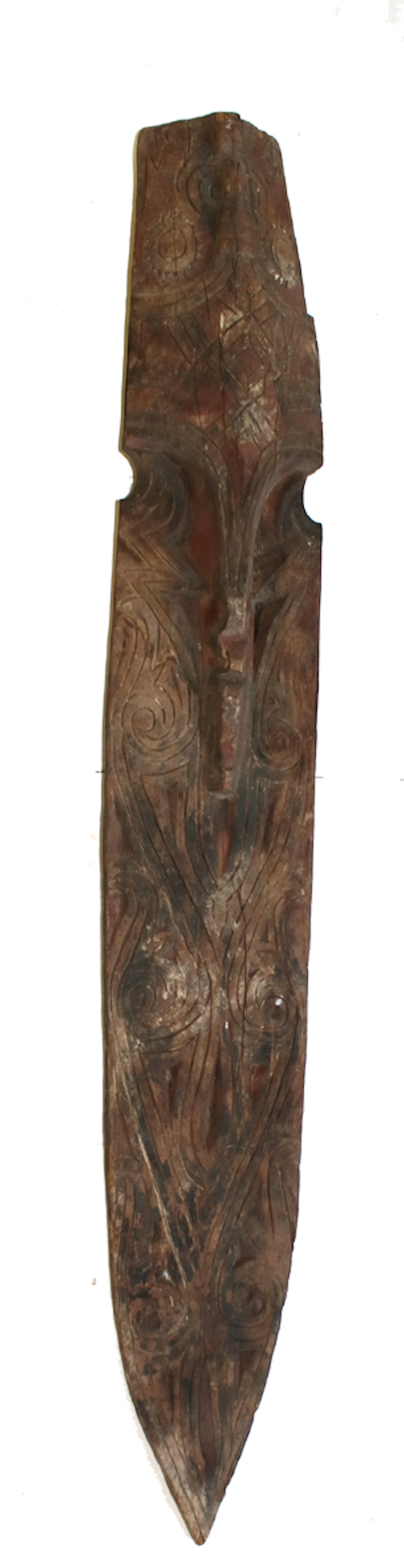 Schild Papua Neuguinea. Fein beschnitztes