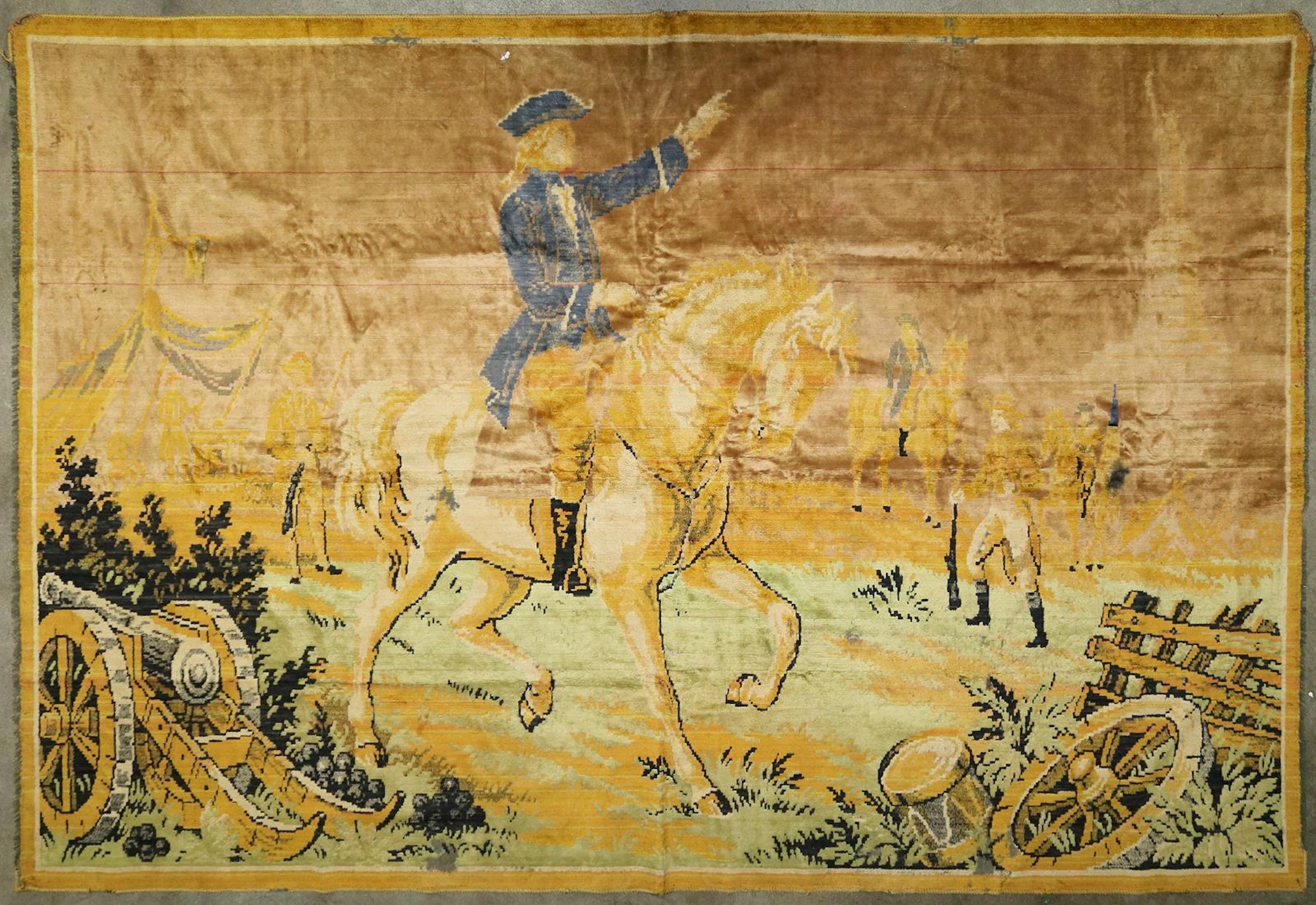 Gobelin, Wandbehang mit Schlachtenszene