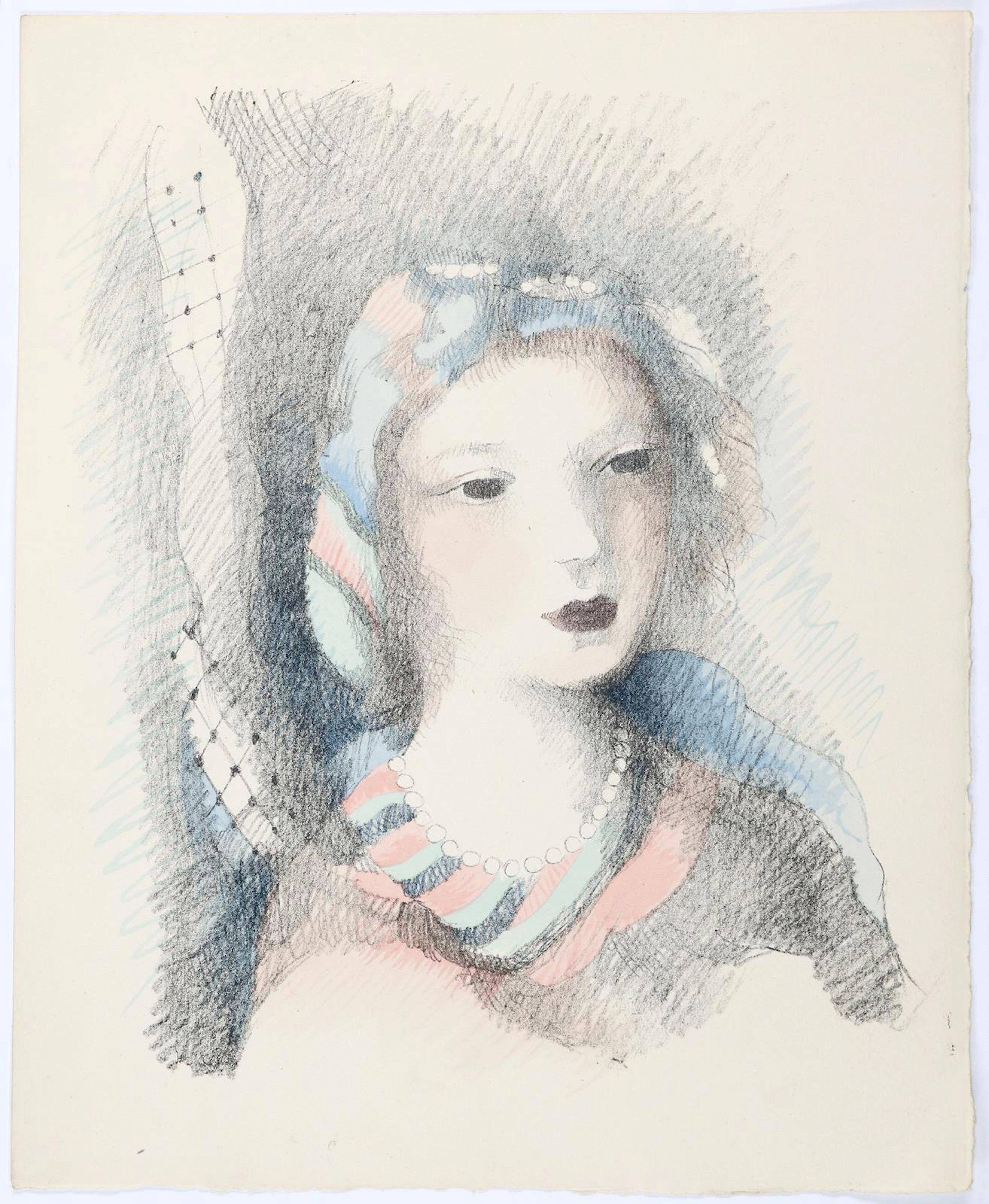 Laurencin, Marie (1883 Paris 1956). Miquette. Aquarellierte Lithographie
