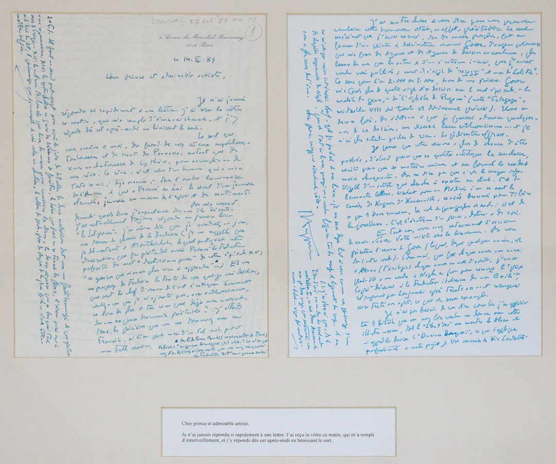 Peyrefitte, Roger französischer Schriftsteller (1907-2000). 2 Briefe.