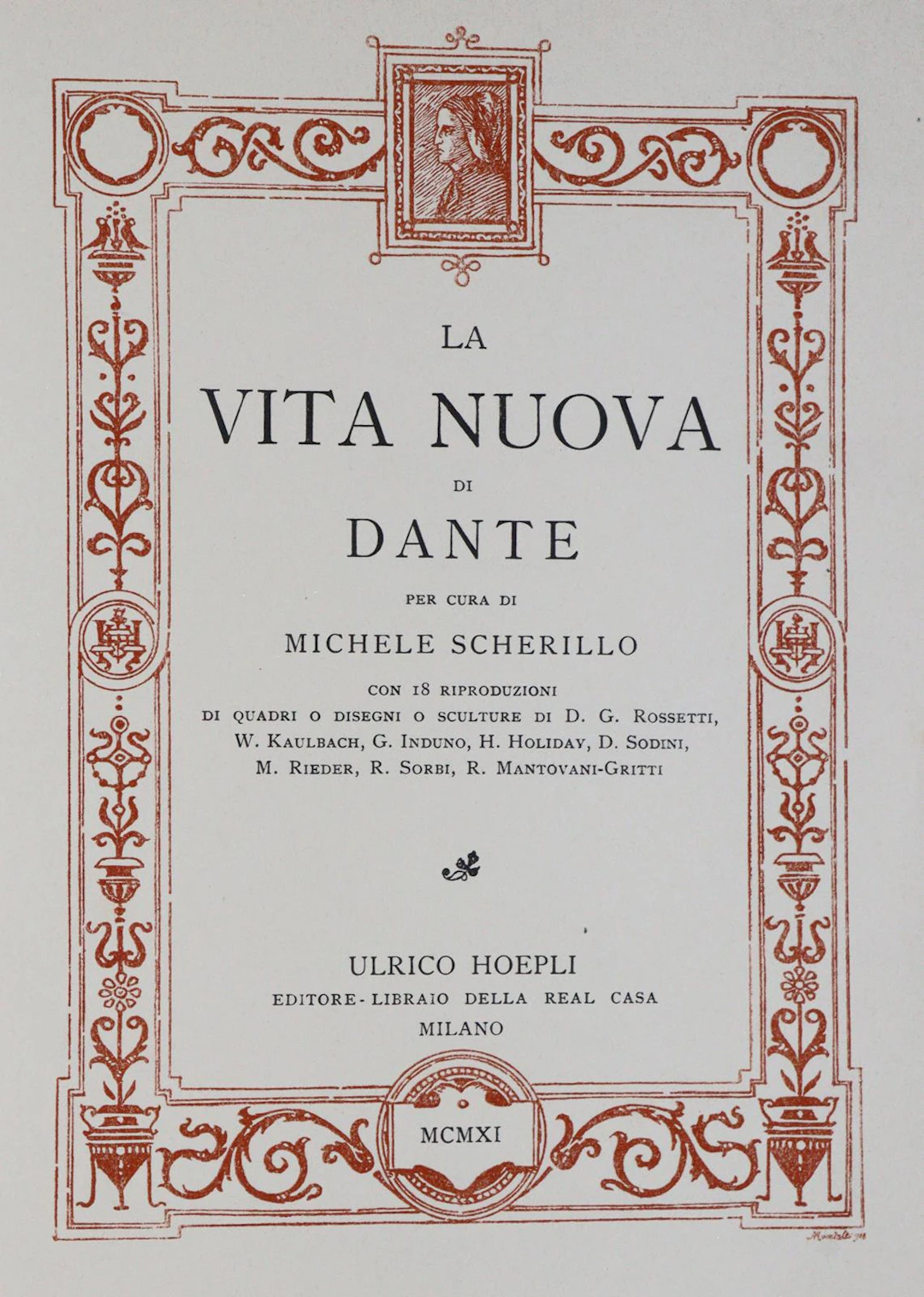 Scherillo,M. La Vita Nuova di Dante. Mailand