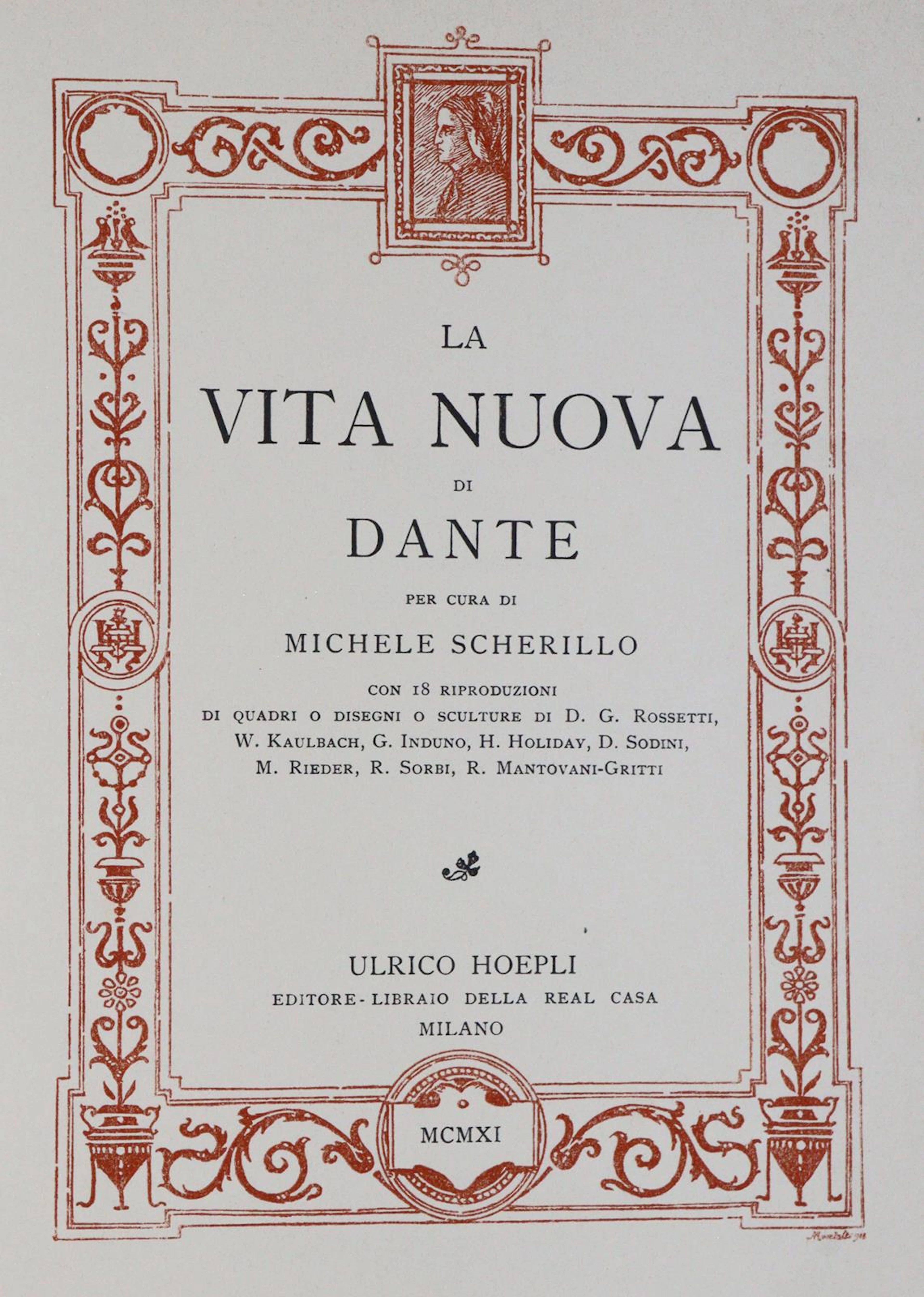 Scherillo,M. La Vita Nuova di Dante. Mailand