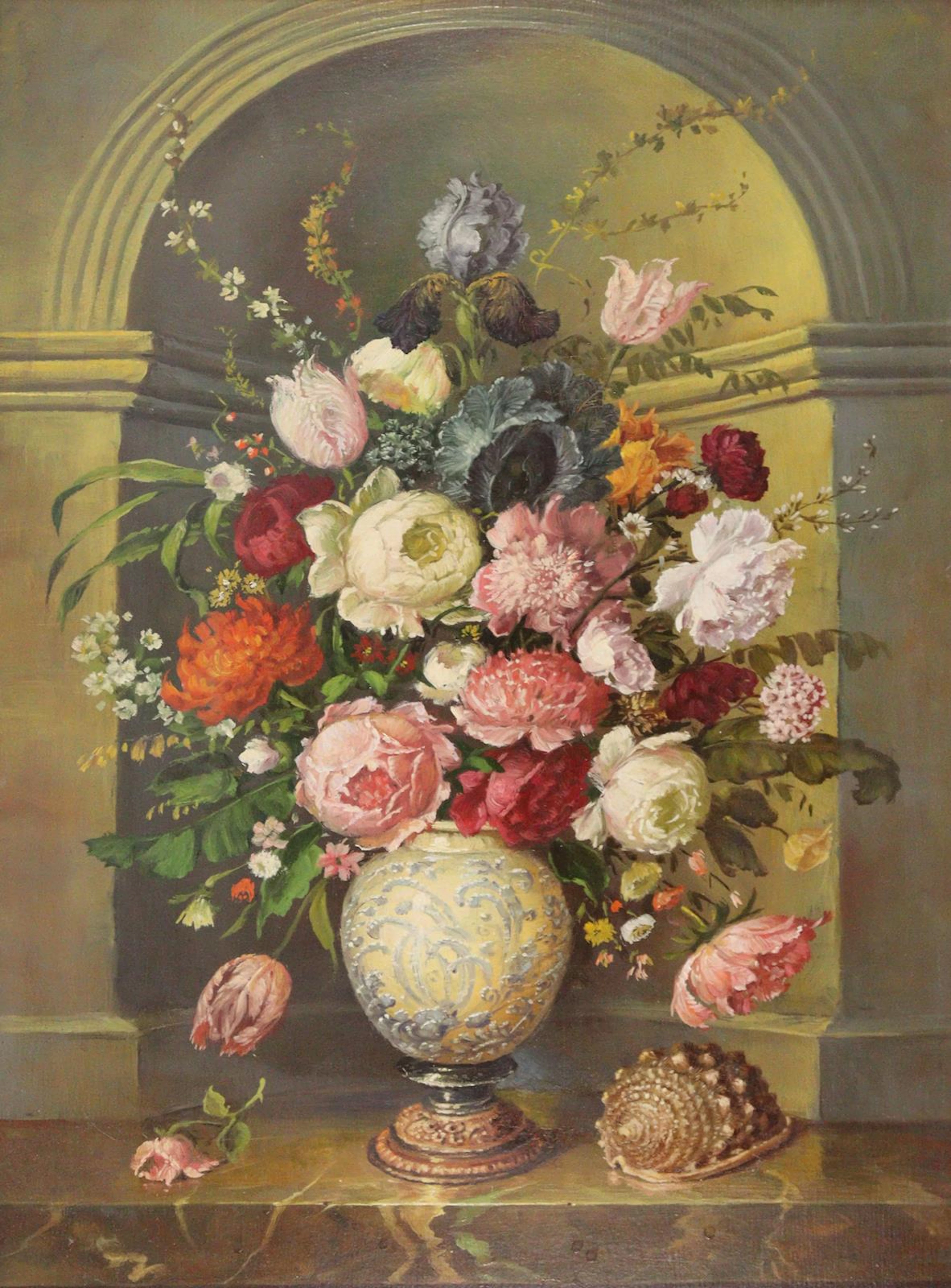 Konvolut. 5 Werke des 20. Jh. U.a. Blumenstillleben