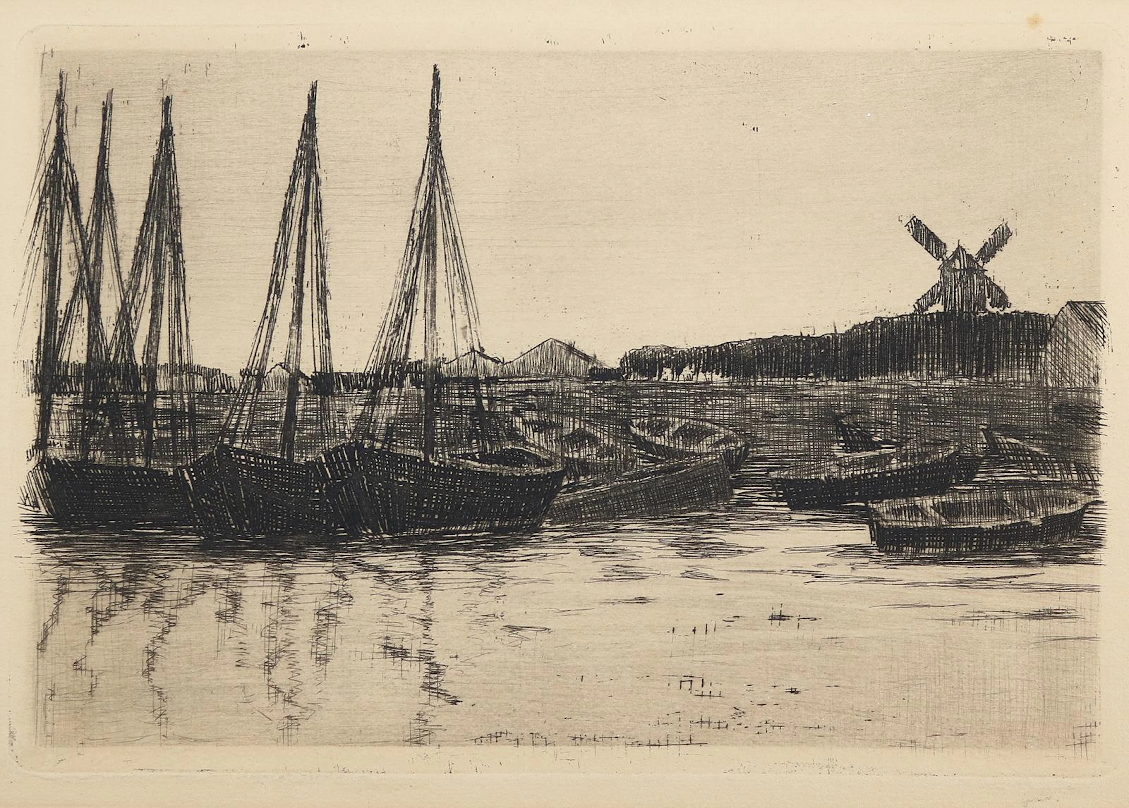 Leistikow, Walter (1865 Bydgoszcz - Berlin 1908). Hafen mit Mühle