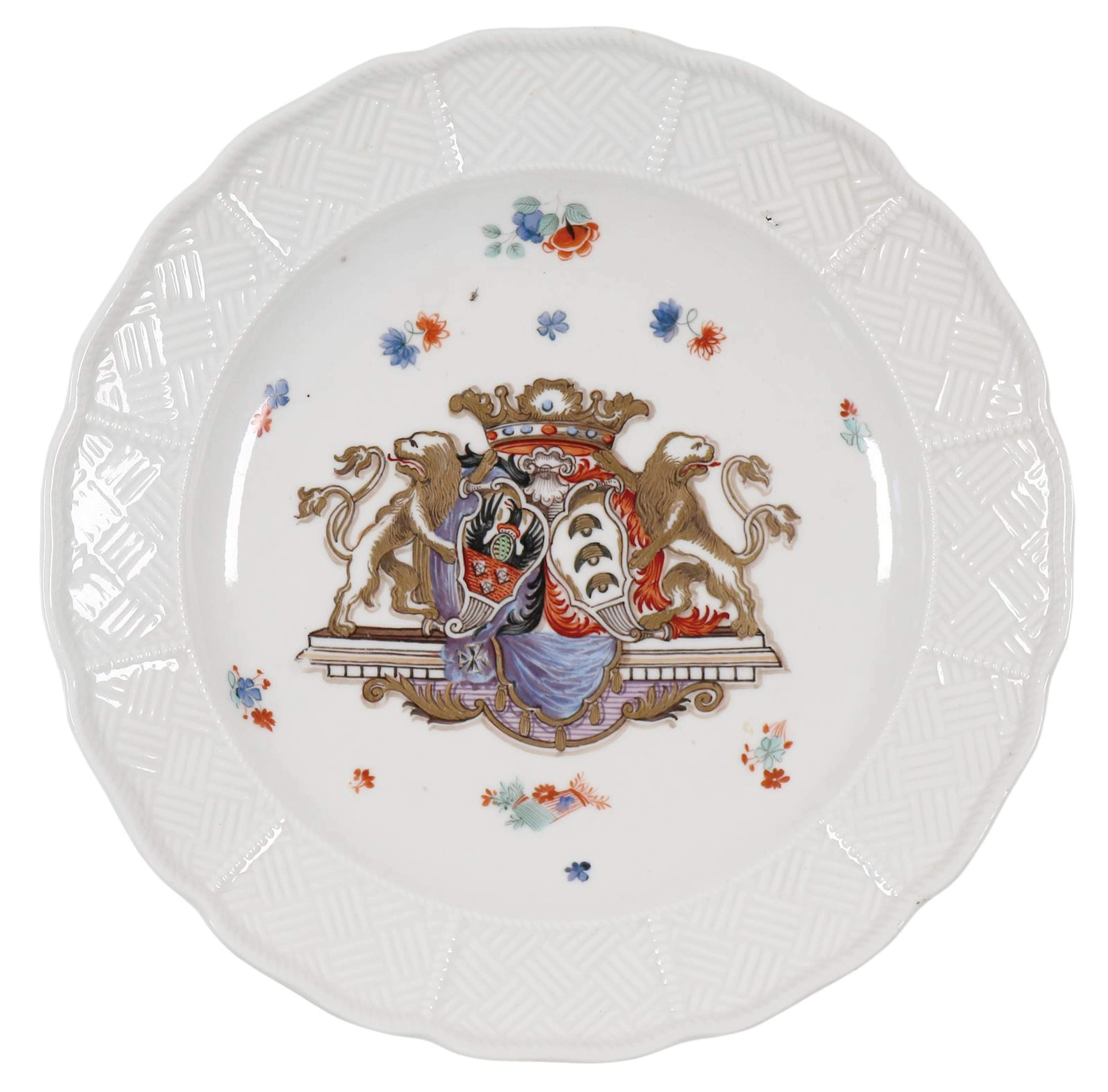 Sulkowski, Teller Meissen. Wohl ein Teller des Wappenservice für den
