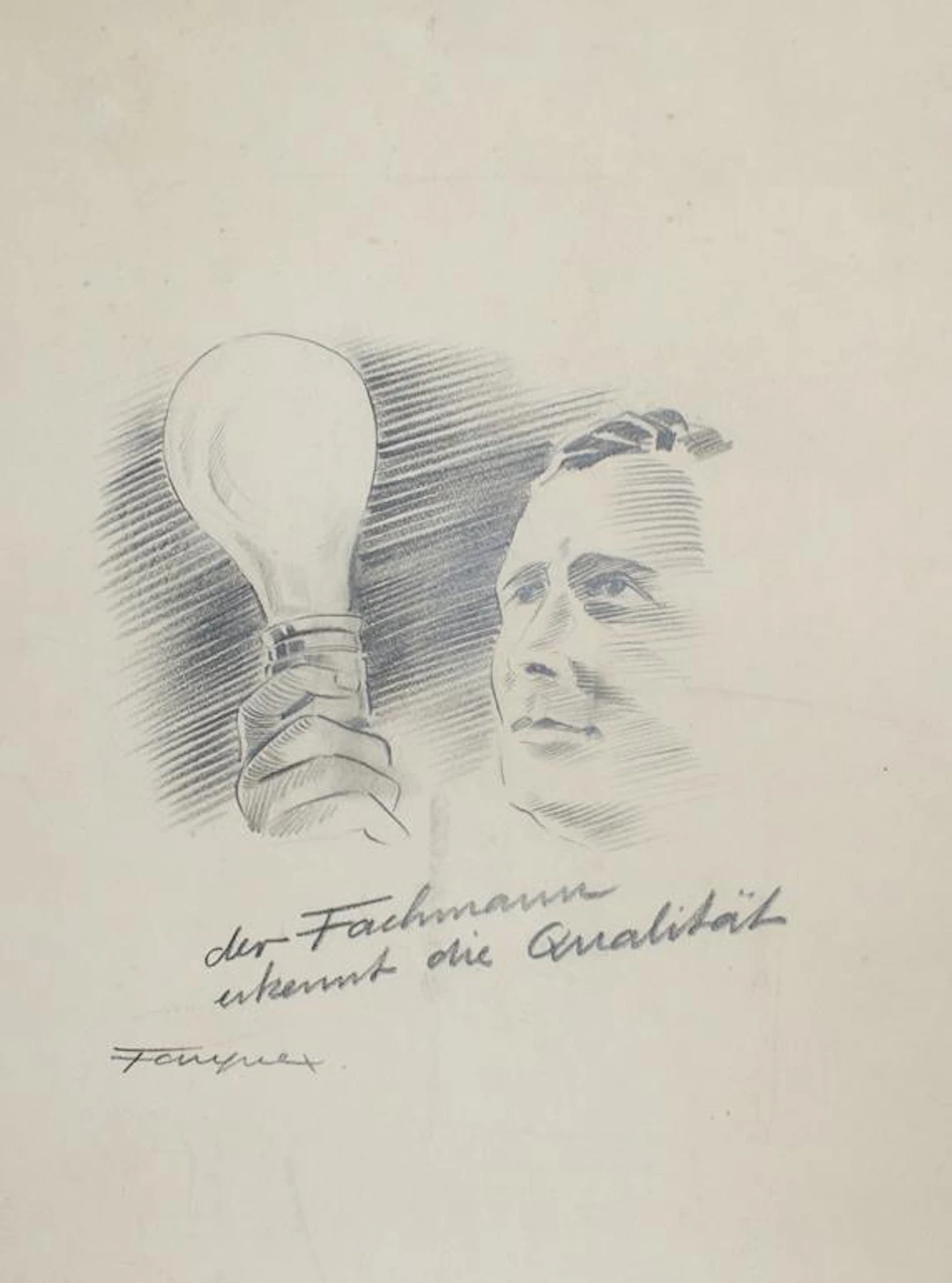 Fauquex, Eugene Ludwig (1905 Zürich - Glattbrugg 1987). 5 Bll. Originalzeichnung