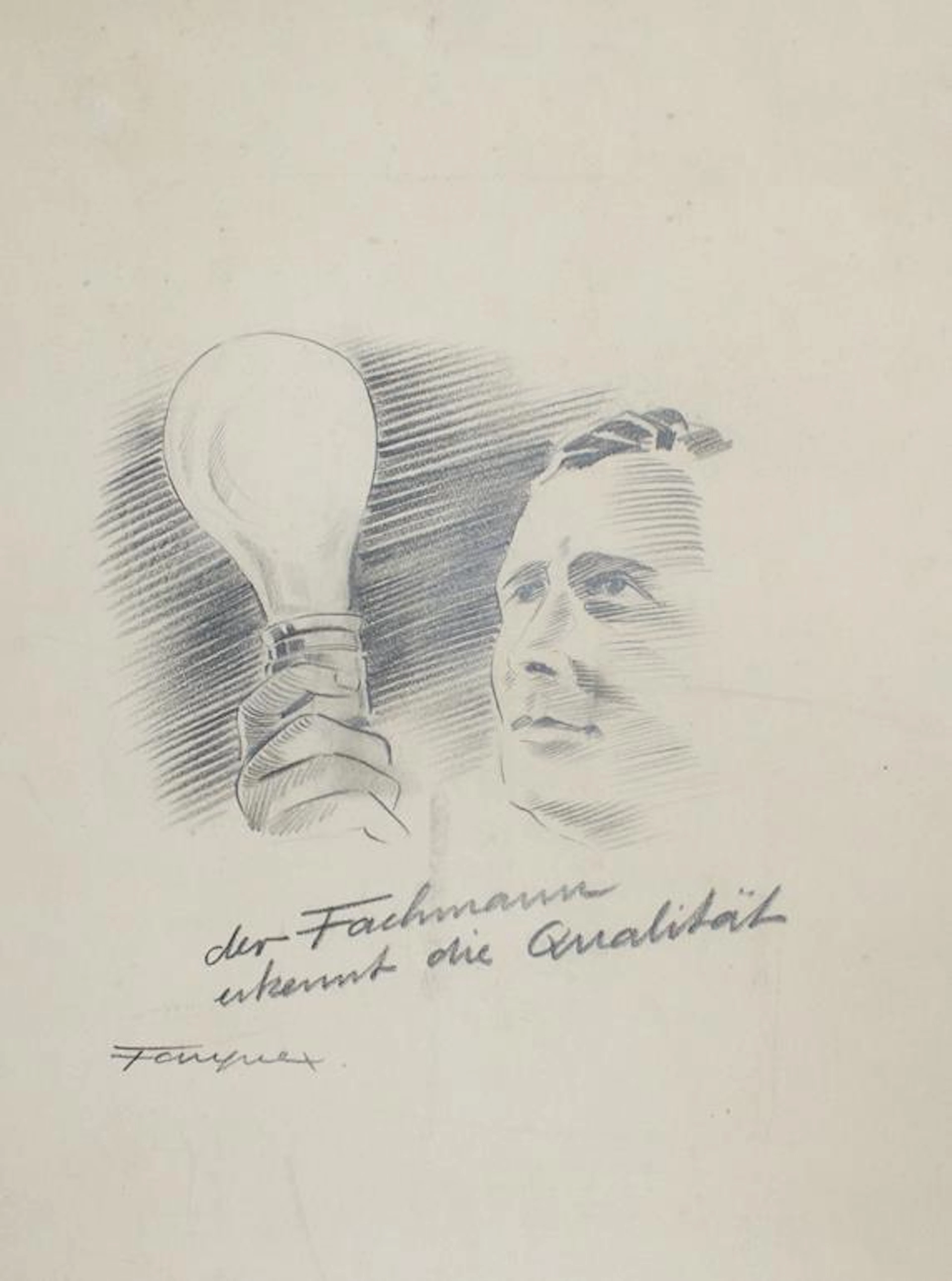 Fauquex, Eugene Ludwig (1905 Zürich - Glattbrugg 1987). 5 Bll. Originalzeichnung