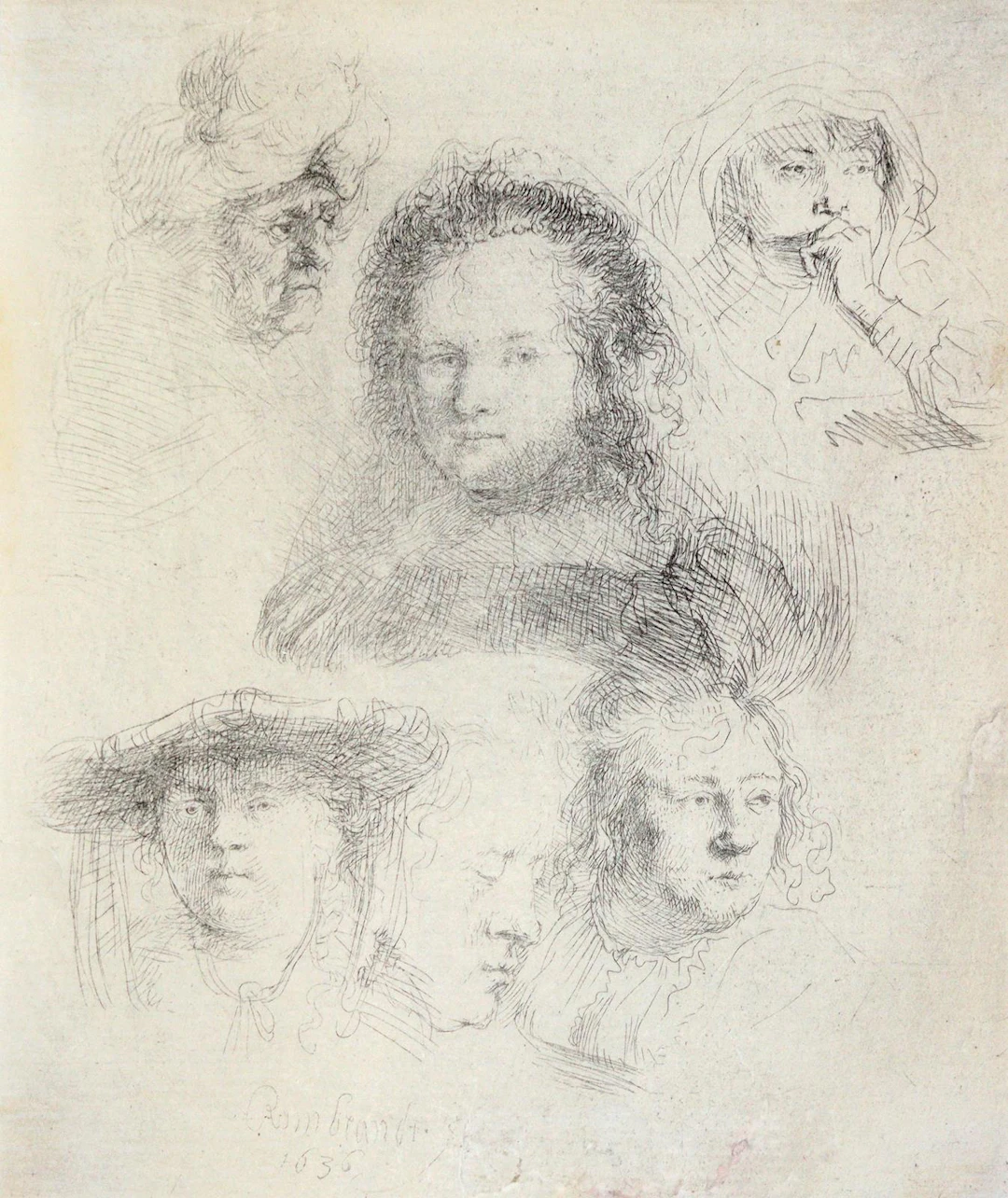 Rembrandt, Harmensz van Rijn (1606 Leiden - Amsterdam 1669). Studienblatt
