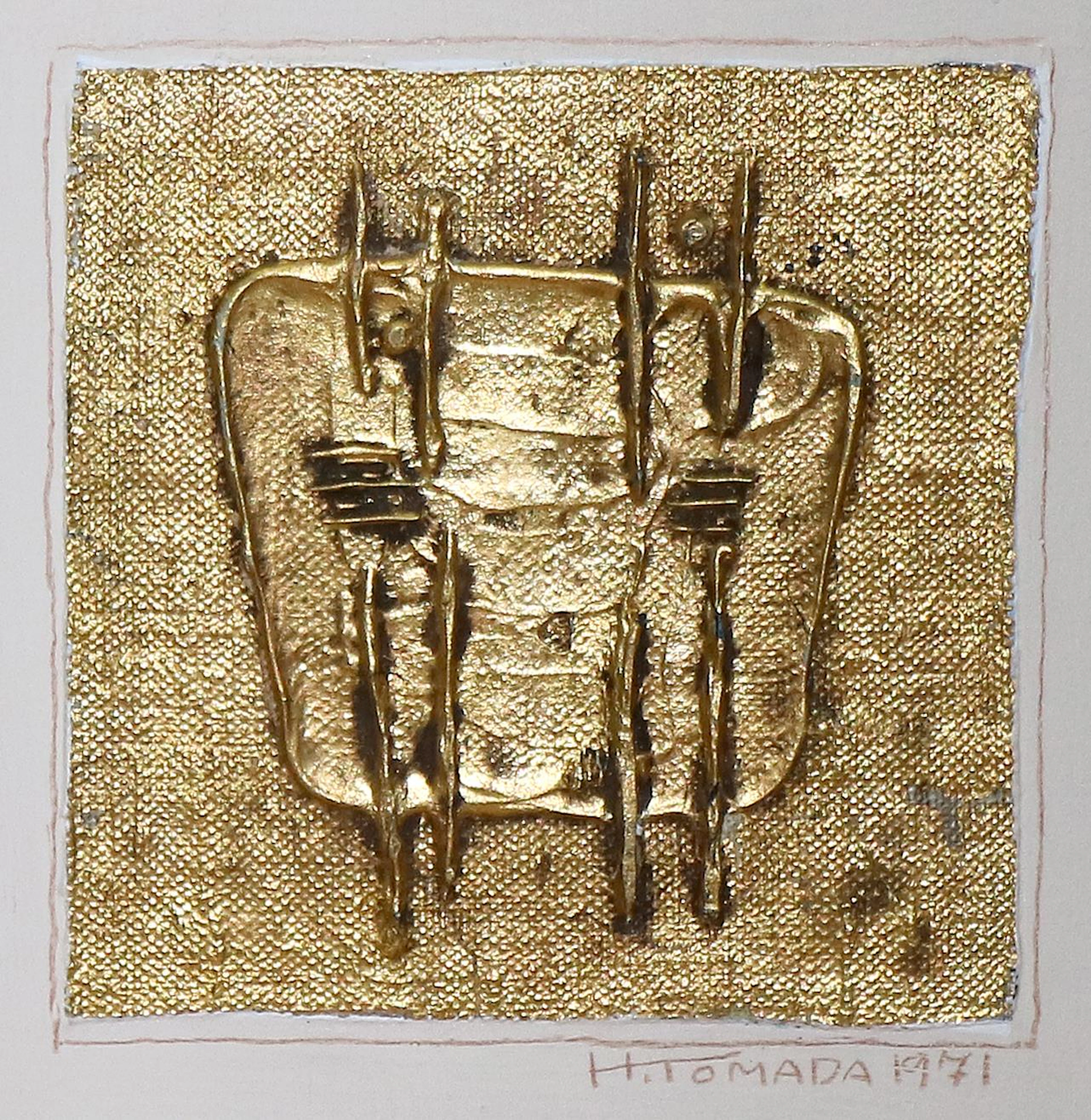 Tomada, Hermann (1907 Höchst - Darmstadt 1990). Wandrelief zwei Figuren