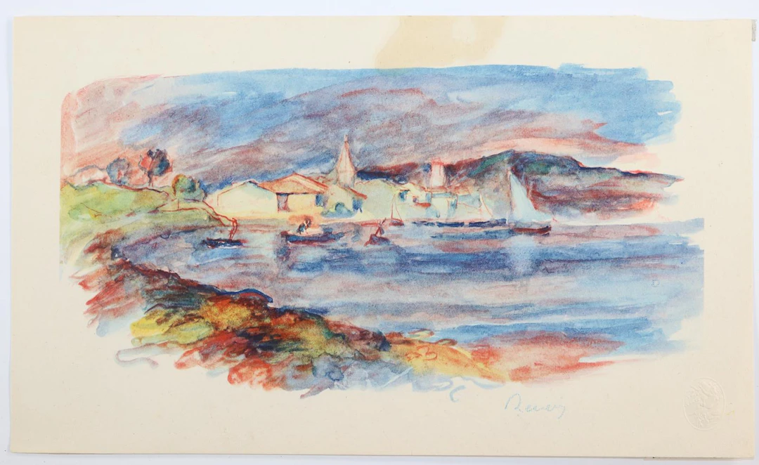Renoir, Auguste (1841 Limoges - Cagnes bei Nizza 1919) nach. Küstenlandschaften.