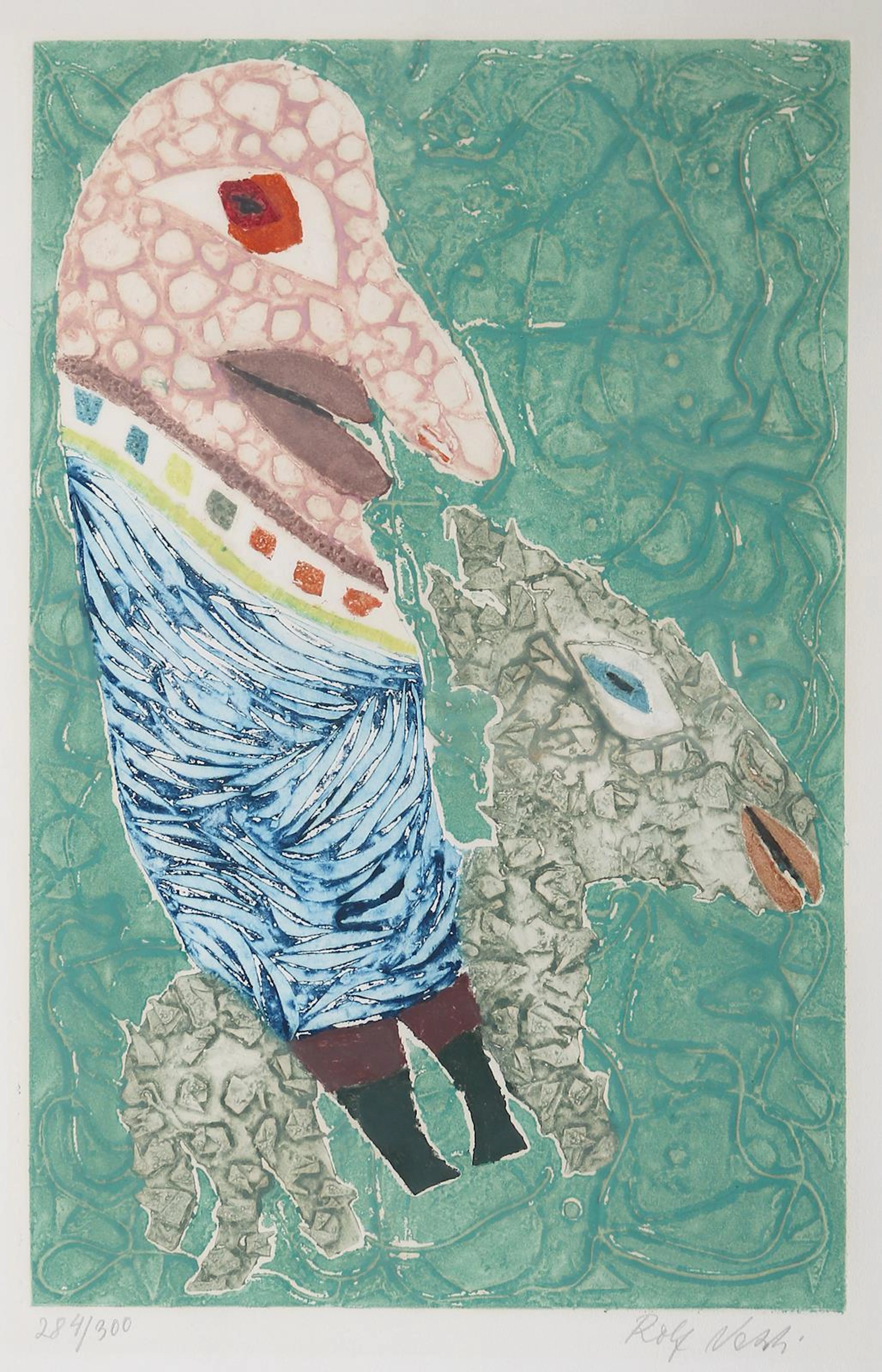 Nesch, Rolf (1893 Oberesslingen - Oslo 1975). Eselreiter. Farbiger