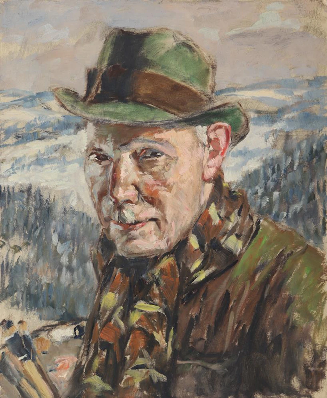 Nagel, Wilhelm (1866 Mannheim - Baden-Baden 1945). Selbstbildnis mit