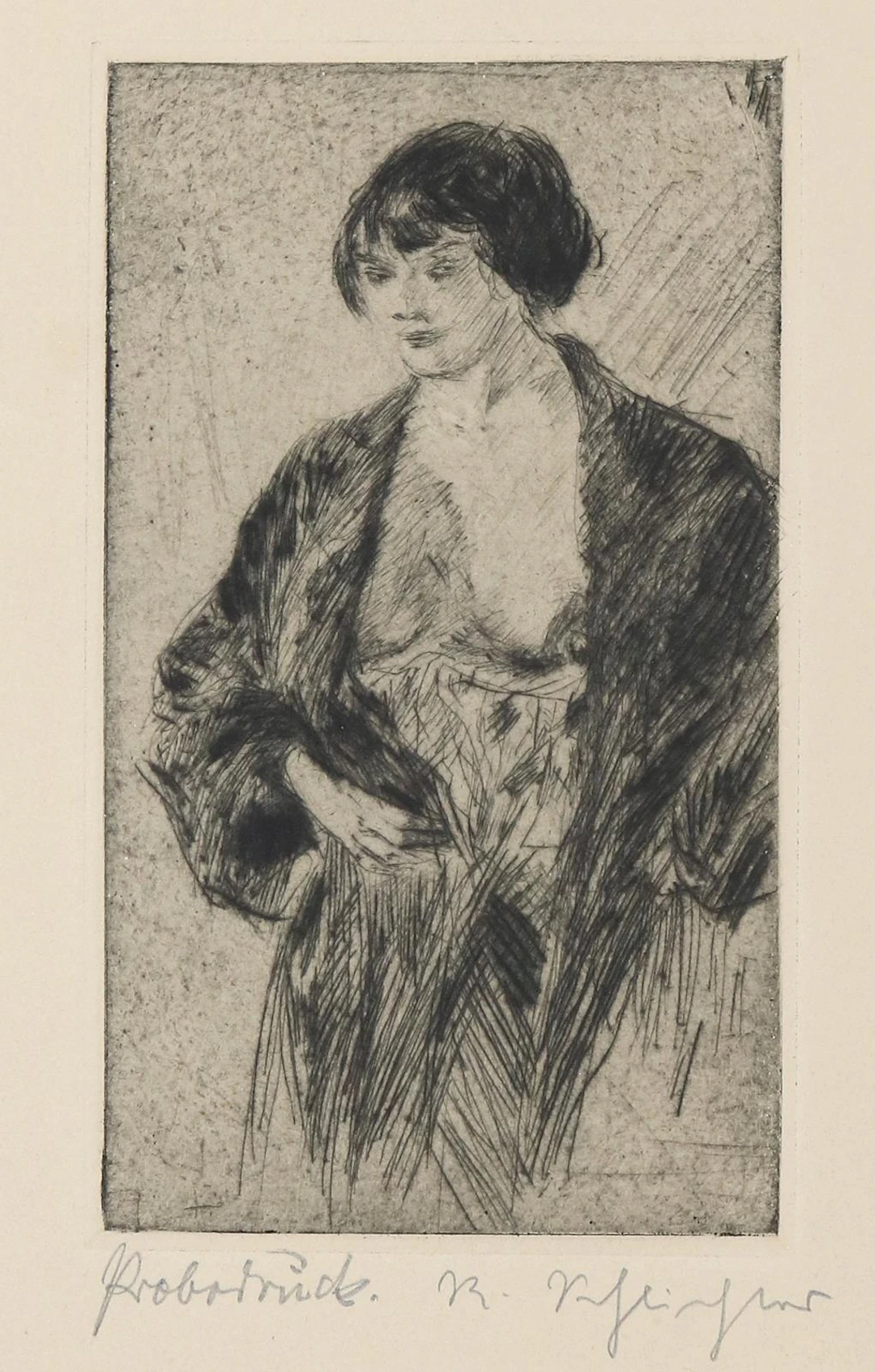 Schlichter, Rudolf (1890 Calw - München 1955). Mädchen (mit offener