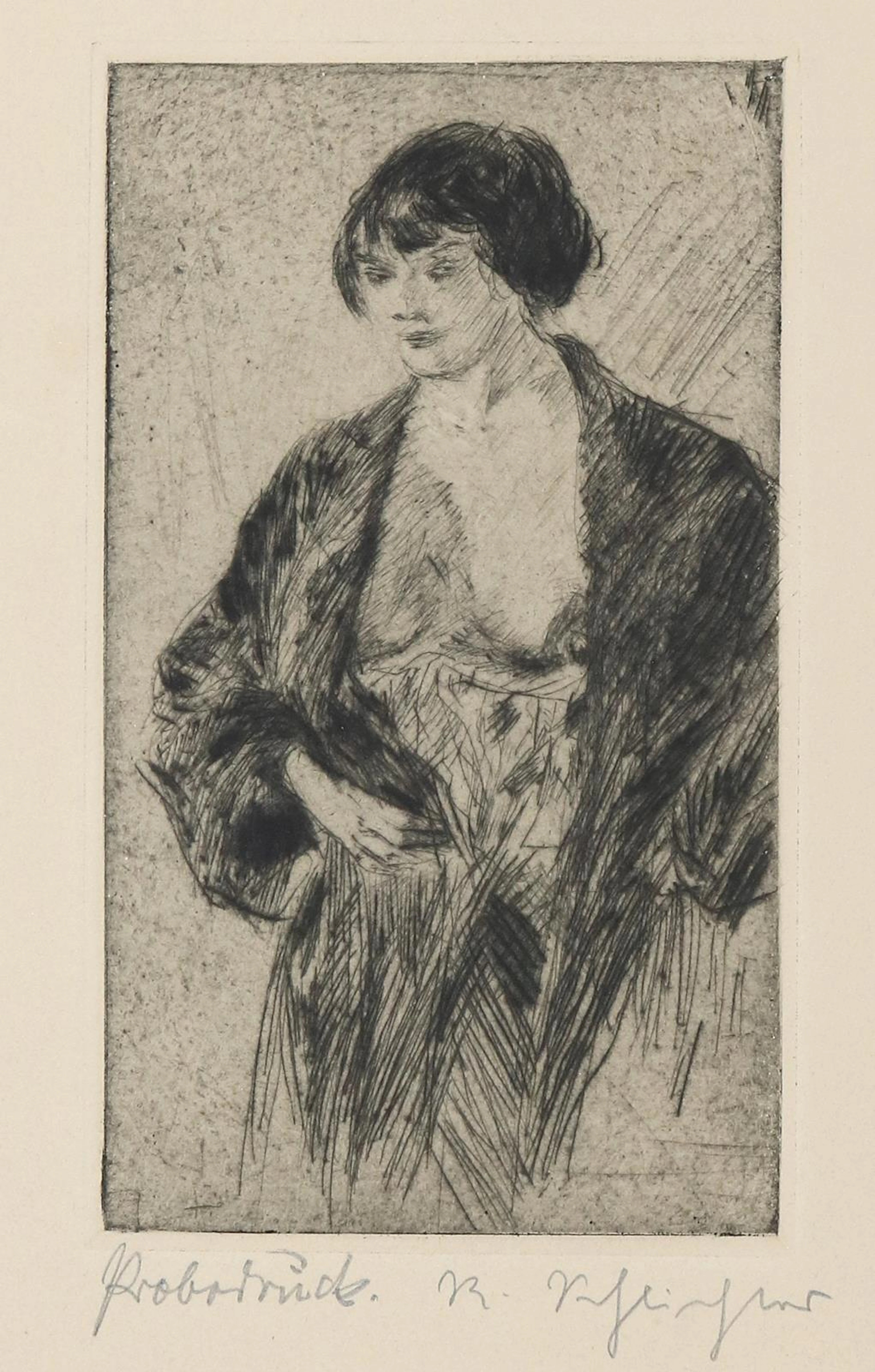 Schlichter, Rudolf (1890 Calw - München 1955). Mädchen (mit offener
