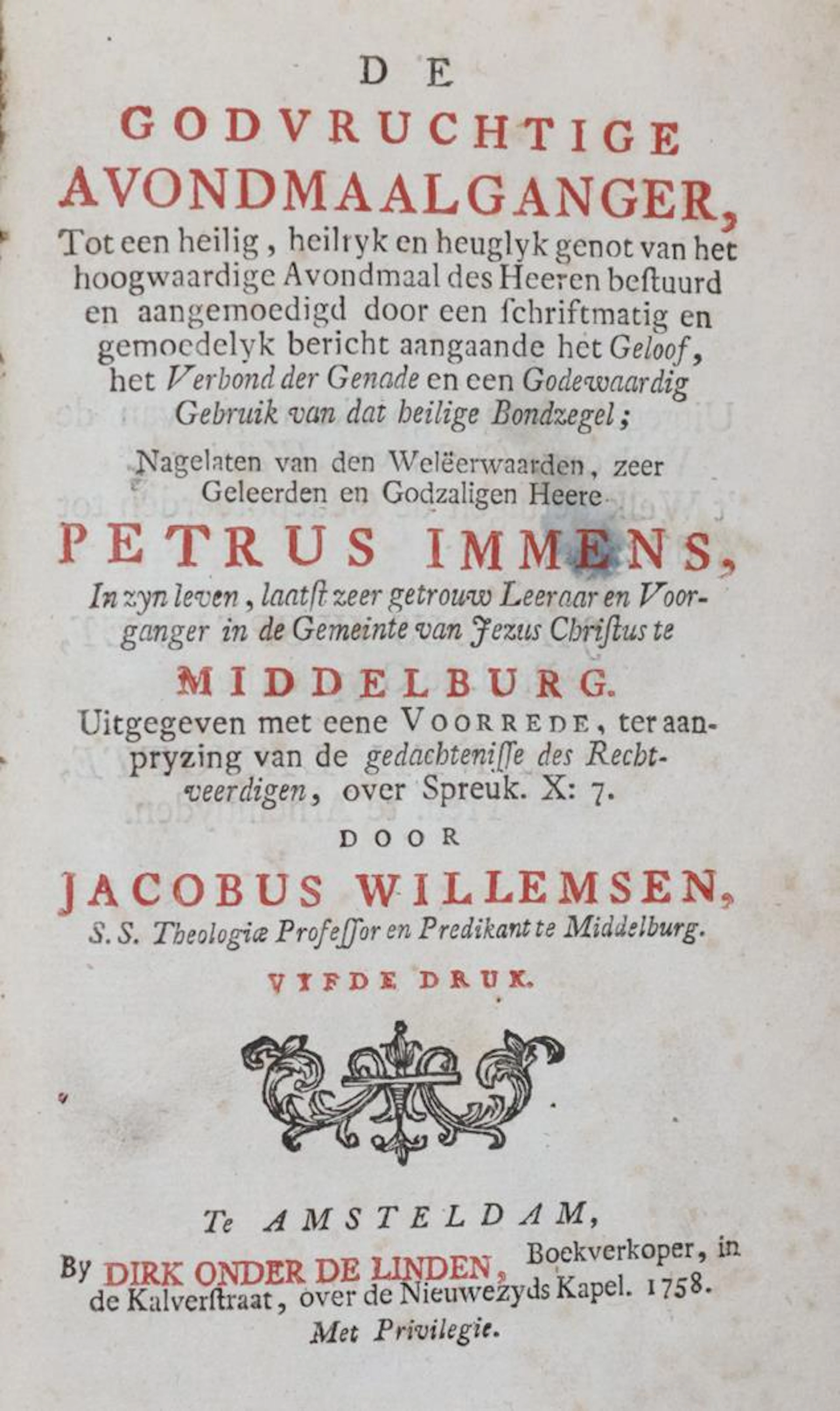 Immens,P. De godvruchtige Avondmaalganger