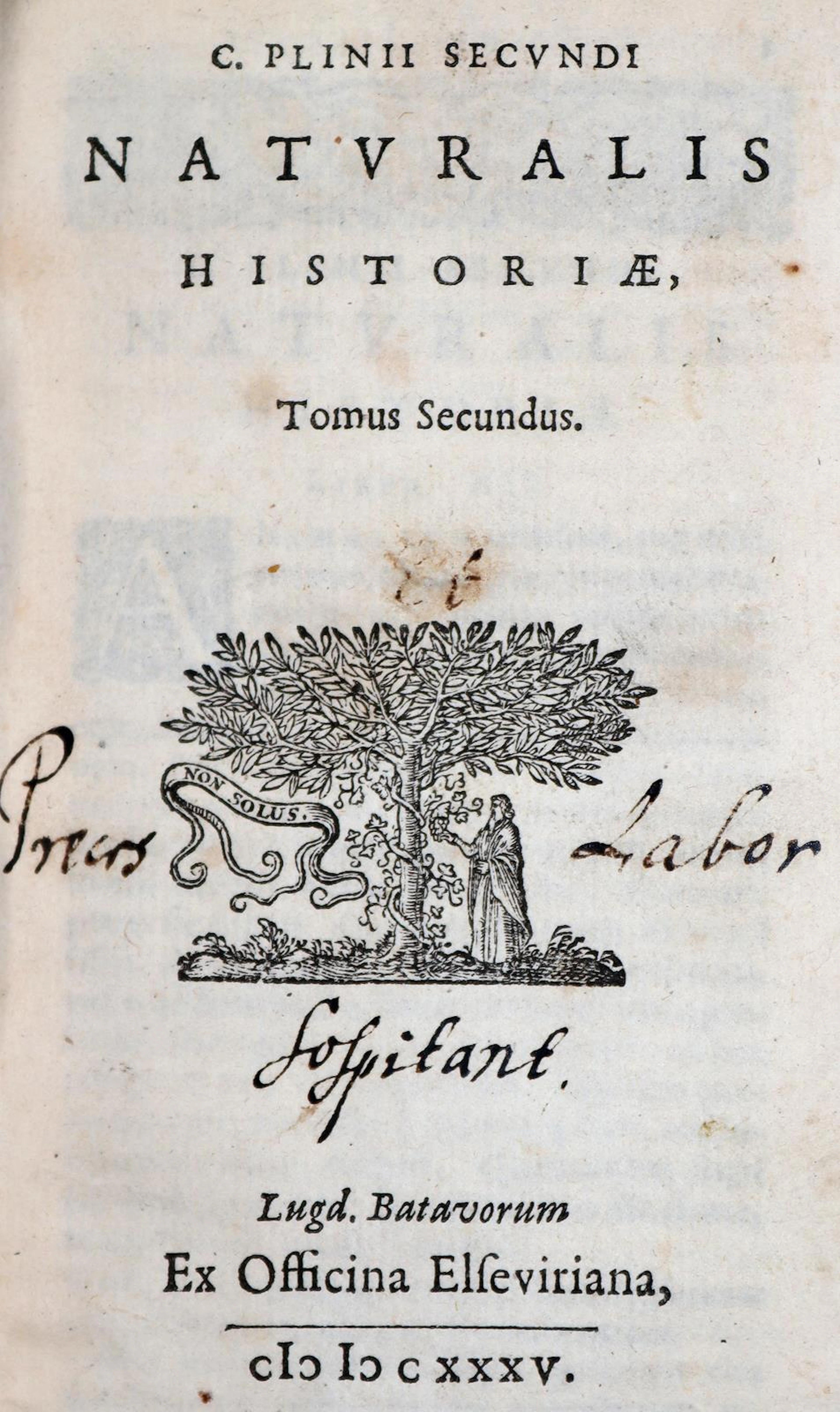 Plinius,S.C. Naturalis Historiae Libri XXXVII. Bde. 1 u. 2. Elzevir