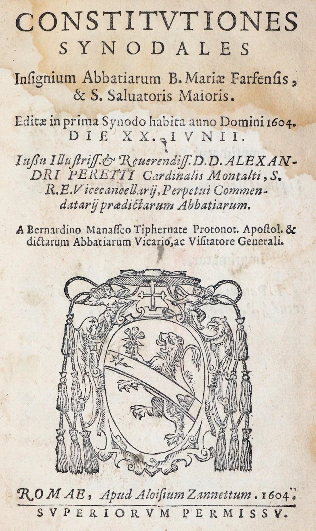 Constitutiones synodales insignium abbatiarum B. Mariae Farfensis