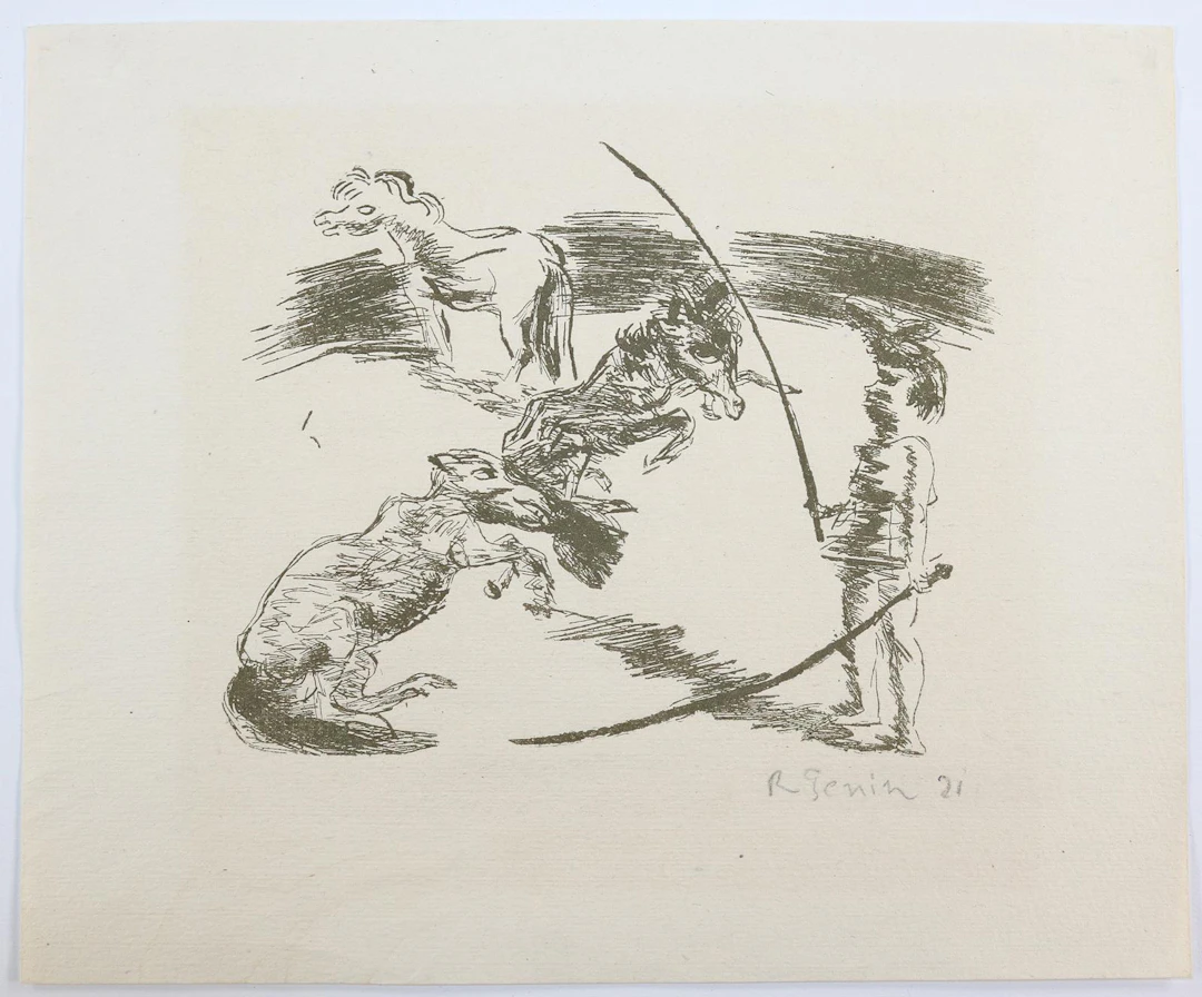 Genin, Robert (1884 Wisokoje - Moskau 1943). Zirkusmanege. Radierung auf Papier