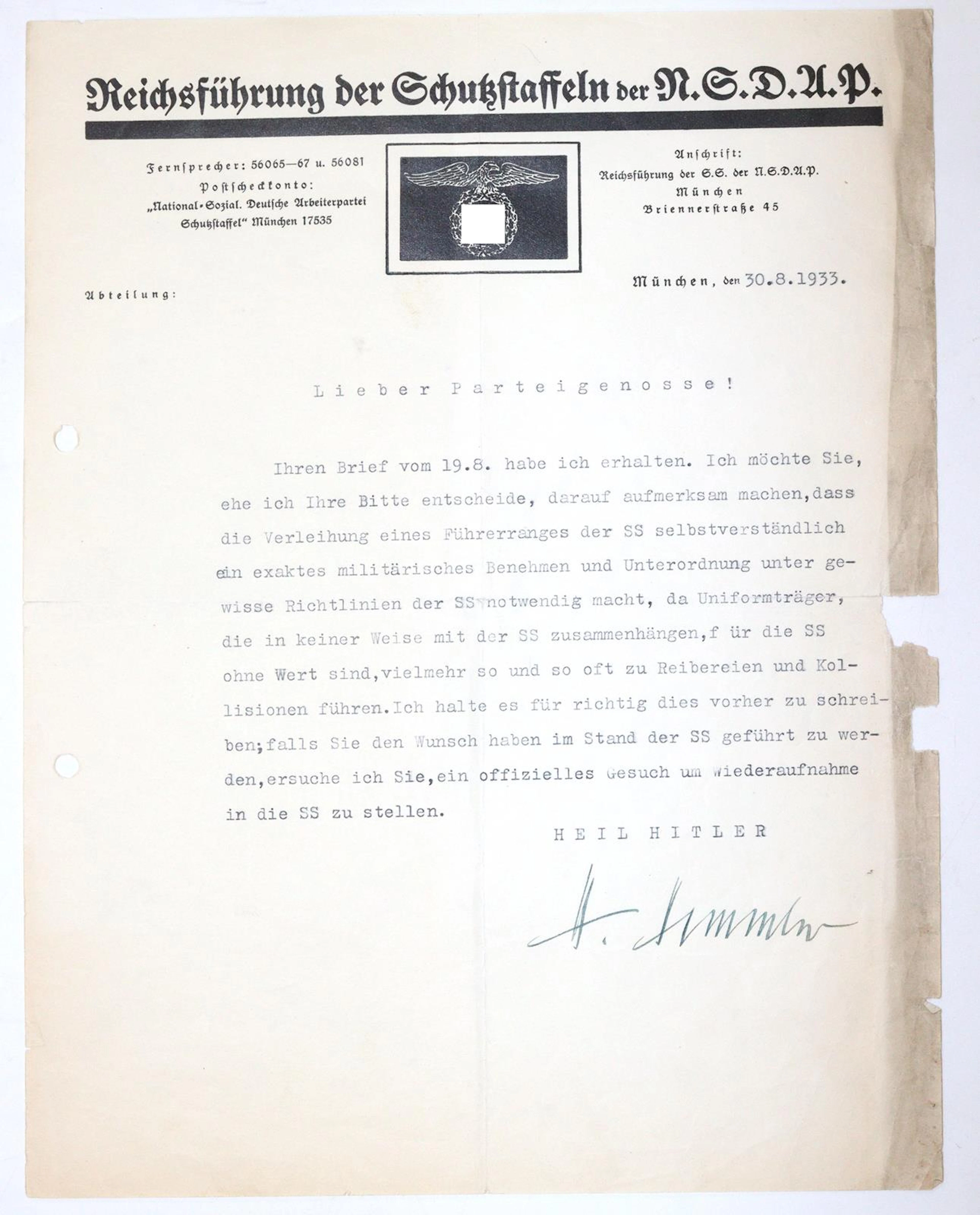 Himmler, Heinrich, nationalsozialistischer Politiker (1900-1945).