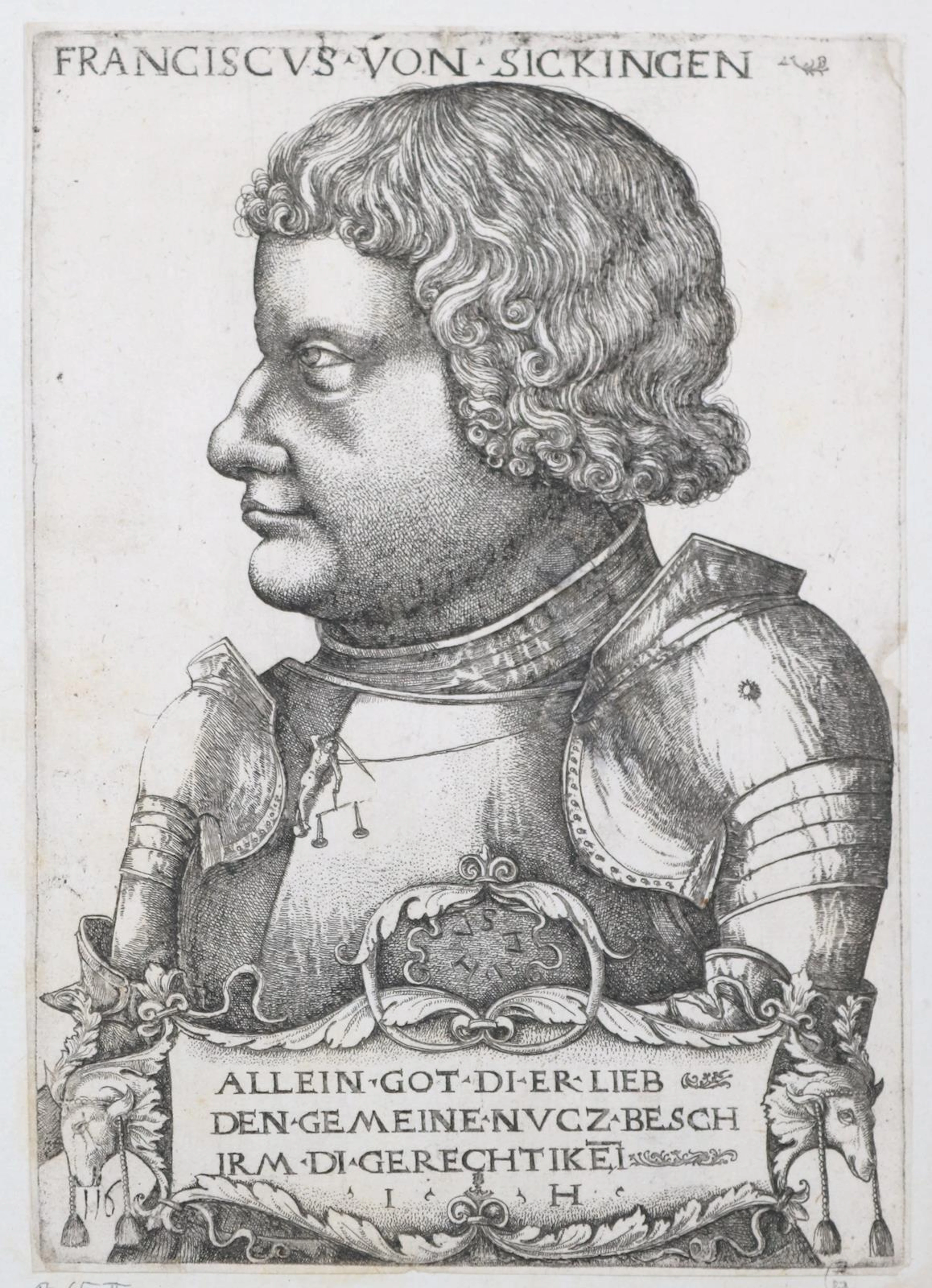 Hopfer, Hieronymus (1500 Augsburg - Nürnberg 1563). Bildnis Franz