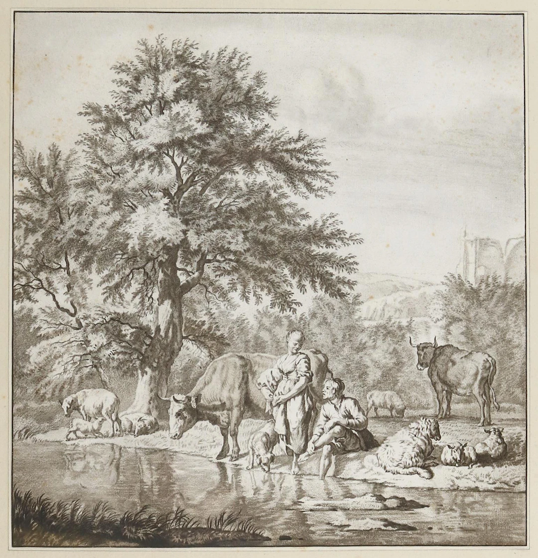 Ploos van Amstel, Cornelius (1726 Weesp - Amsterdam 1798). Hirten