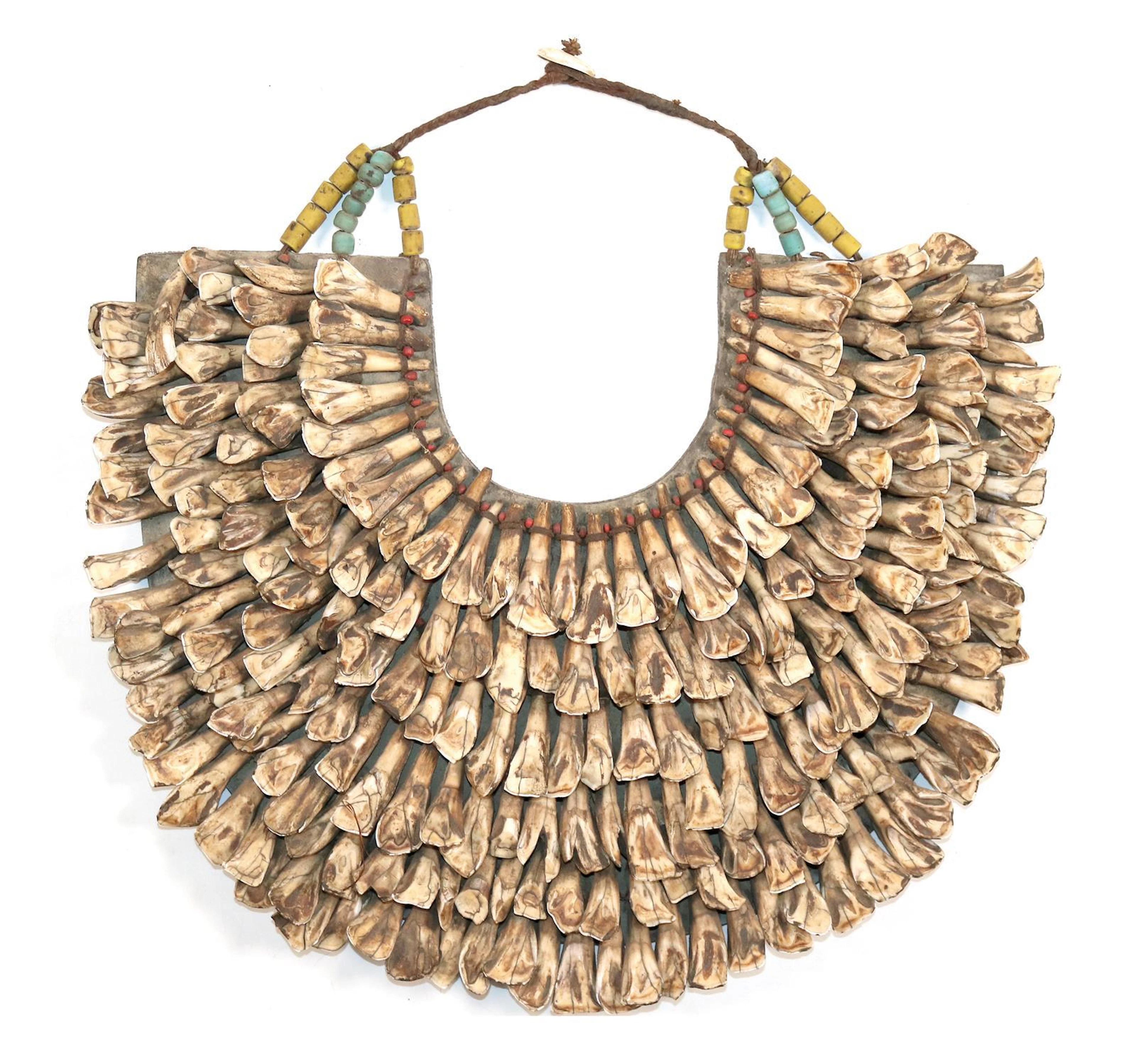Liberia Halsschmuck. Sogen. Tooth-Necklace Maude. Prächtiger Halsschmuck