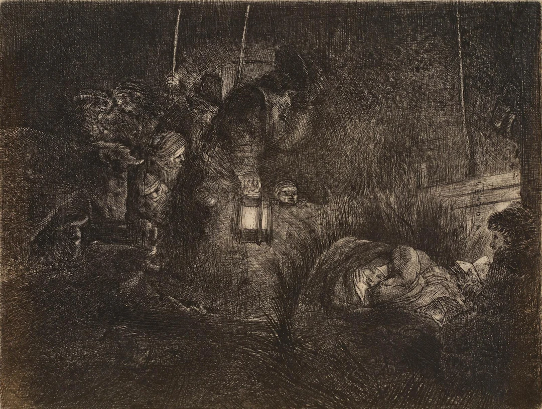 Rembrandt, Harmensz van Rijn (1606 Leiden - Amsterdam 1669). Die Anbetung