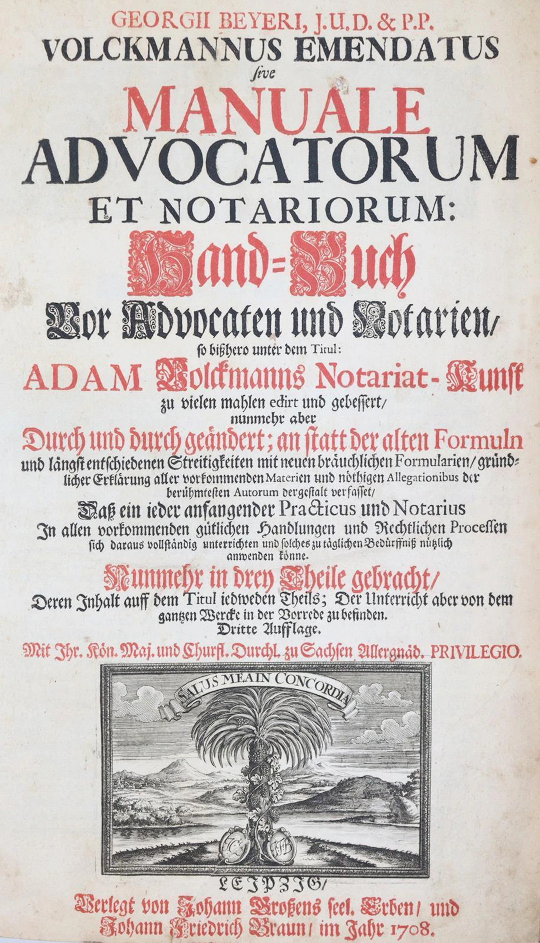 Beyer,G. Volckmannus emendatus sive manuale advocatorum et notariorum:
