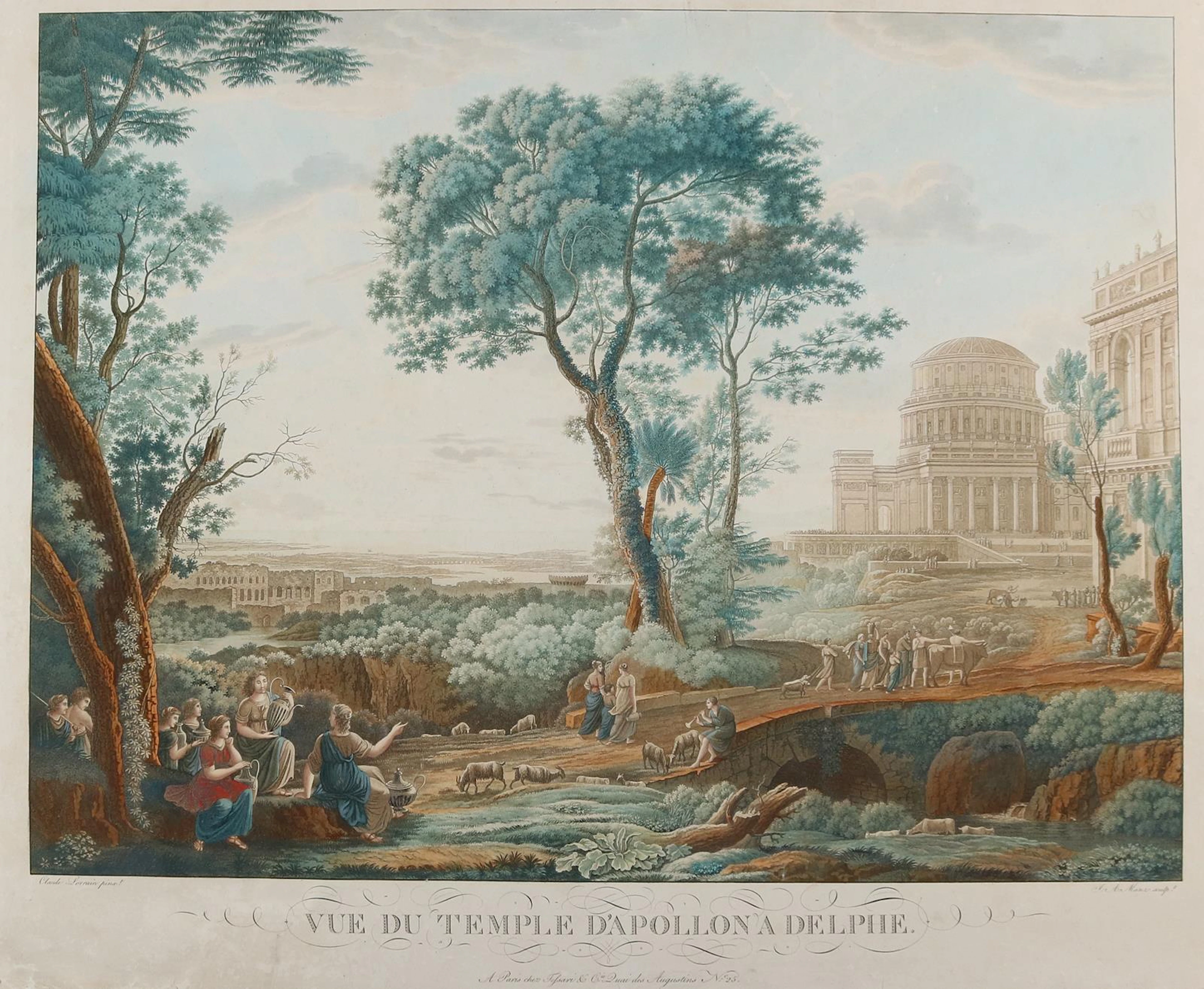 Lorrain, Claude le (1600 Chamagne - Rom 1682) nach. Vue du Temple