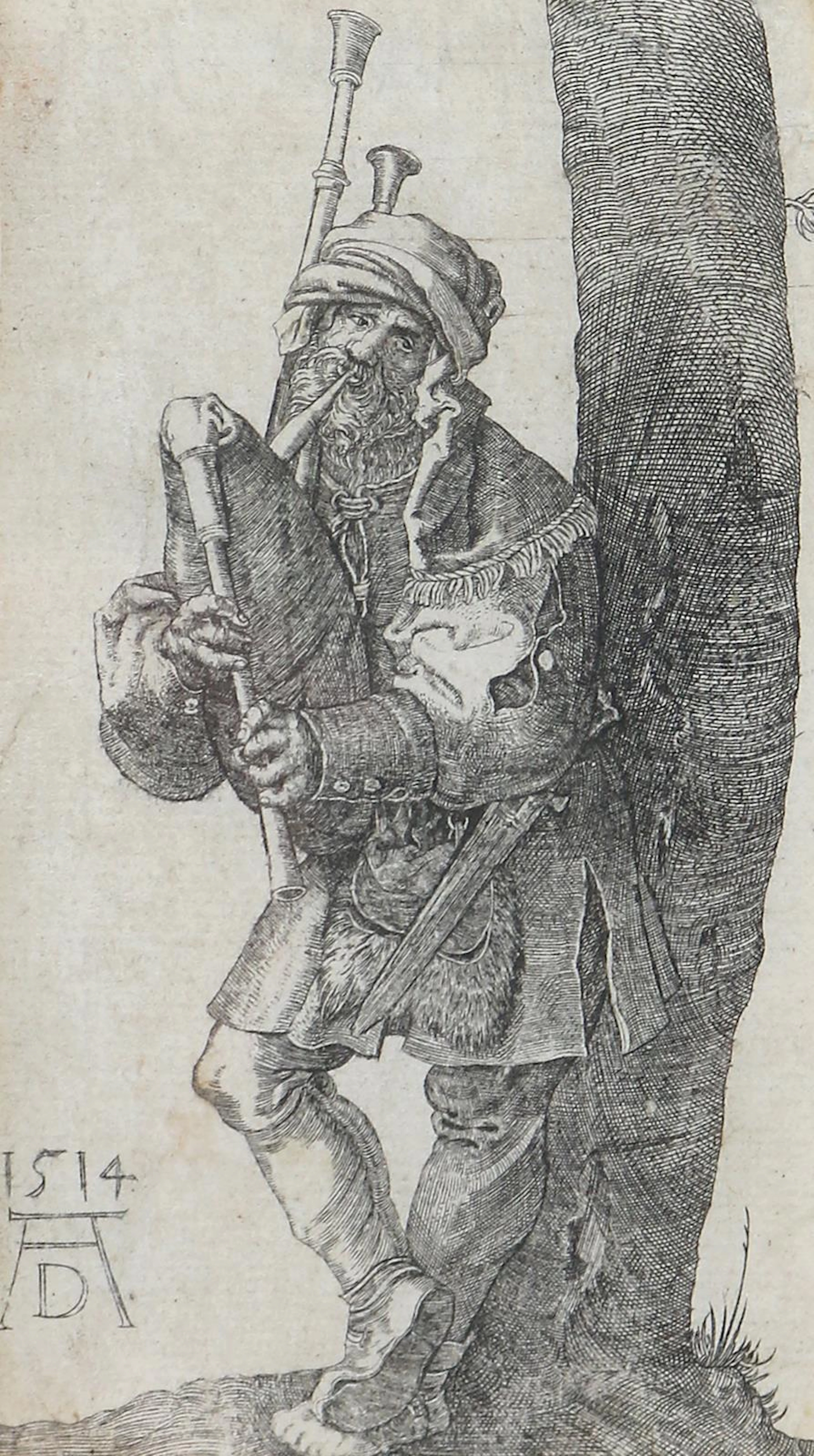 Dürer, Albrecht (1471 Nürnberg 1528) Kopie nach. Der Dudelsackpfeifer.