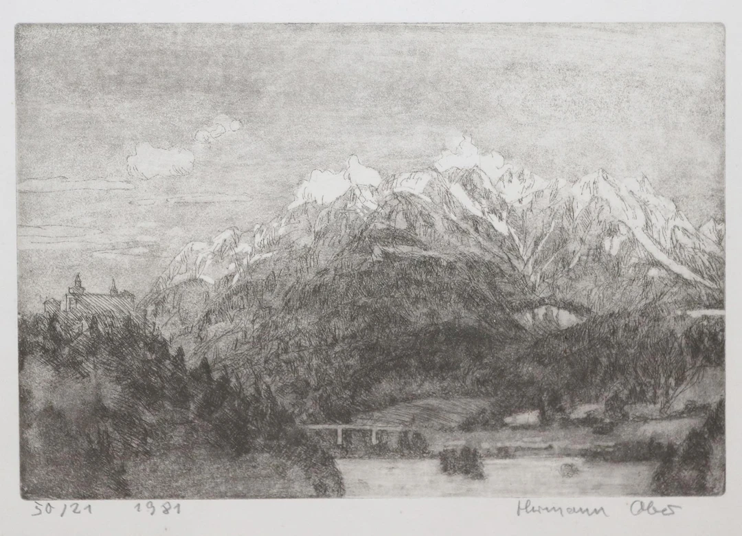 Ober, Hermann (1920 Freilassing 1997). Zwei abstrakte Kompositionen
