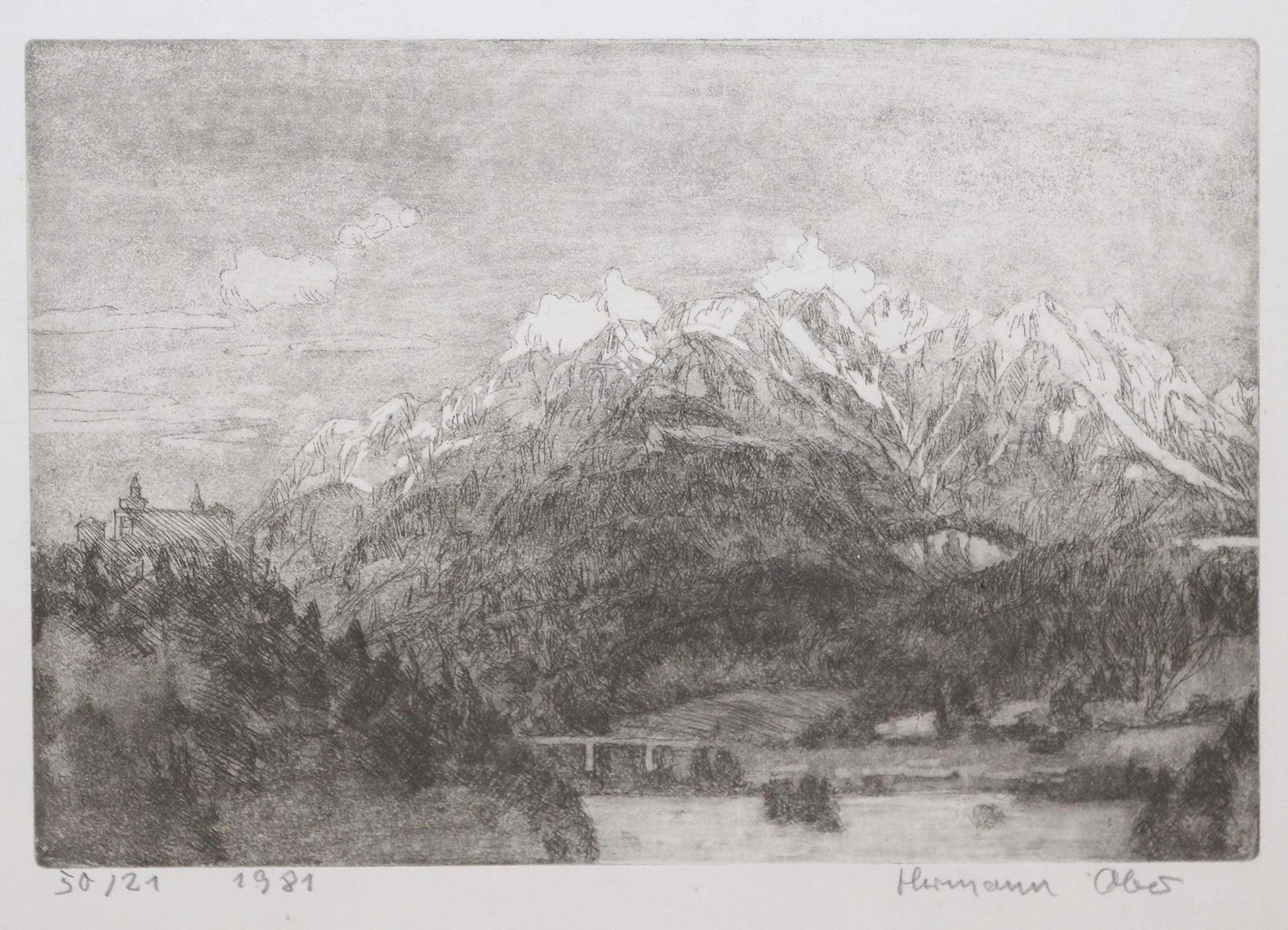 Ober, Hermann (1920 Freilassing 1997). Zwei abstrakte Kompositionen