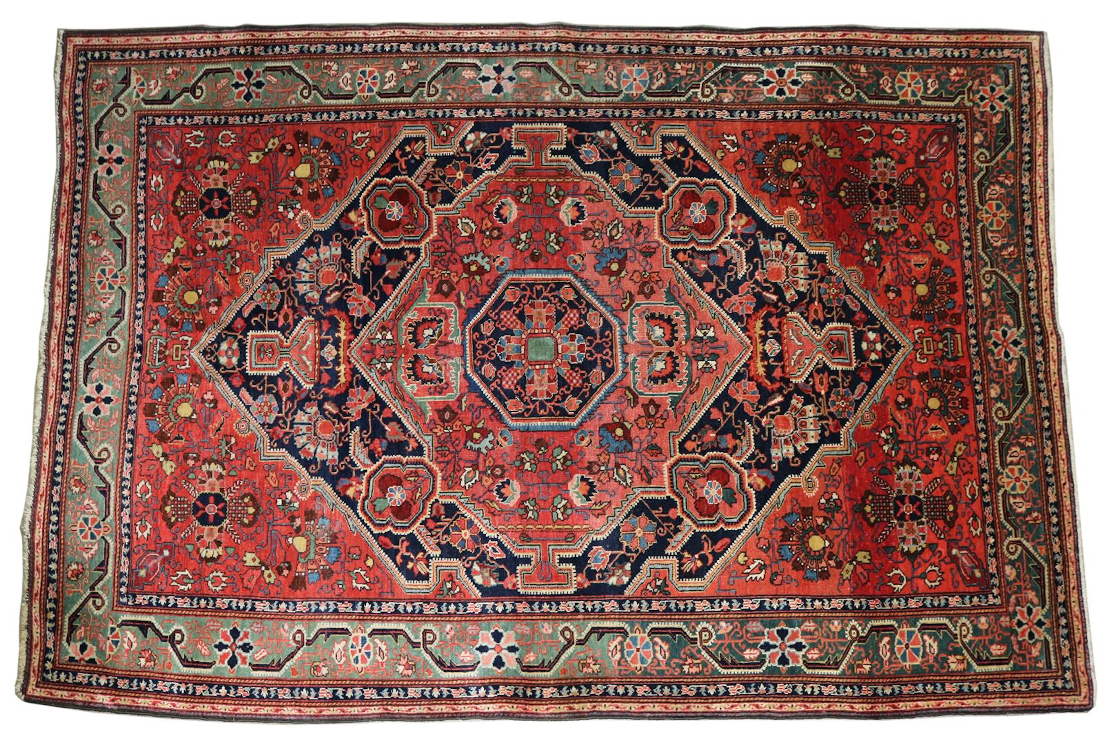 Heriz alt. Orientteppich in prächtigen Farben