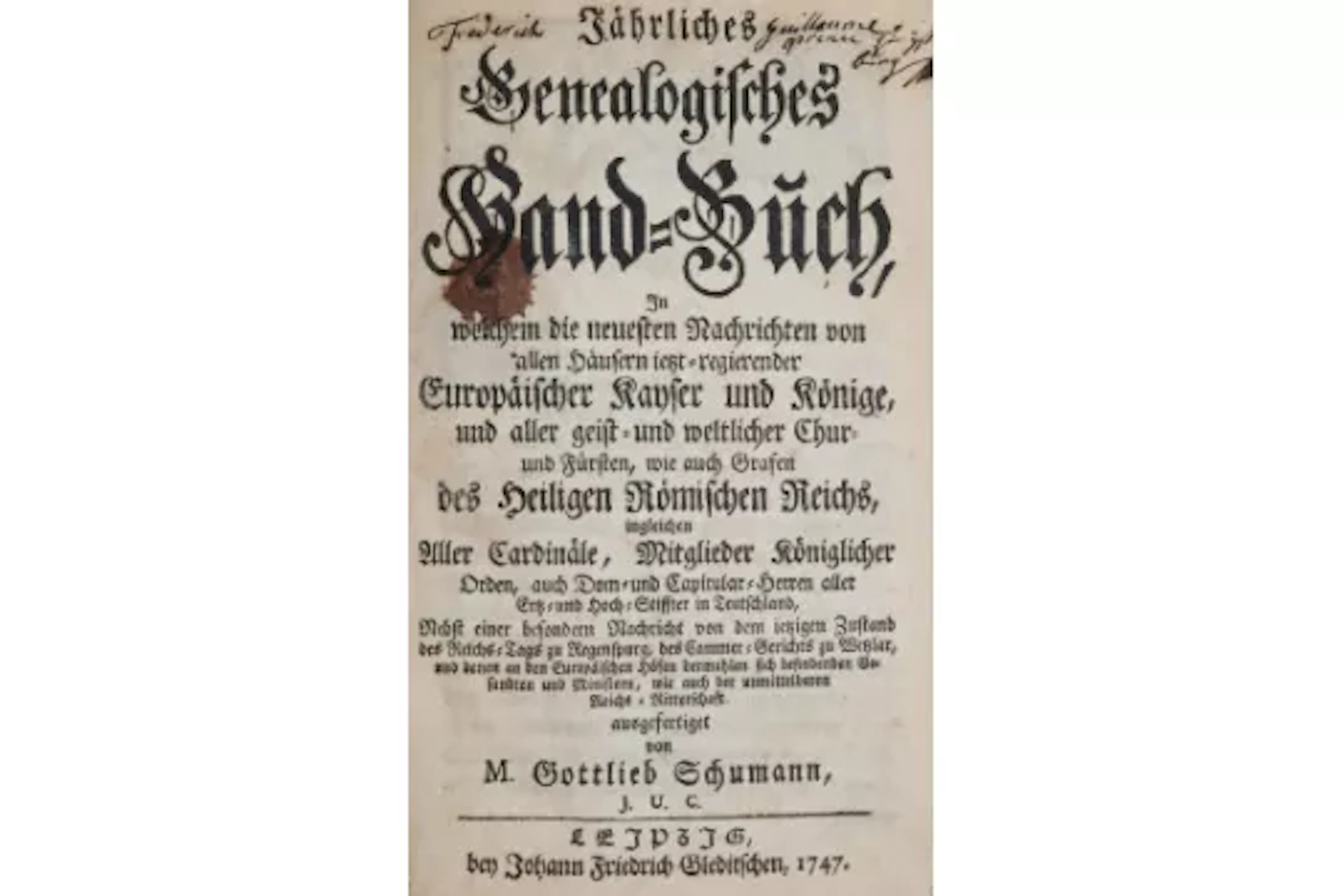 Jährliches Genealogisches Hand-Buch