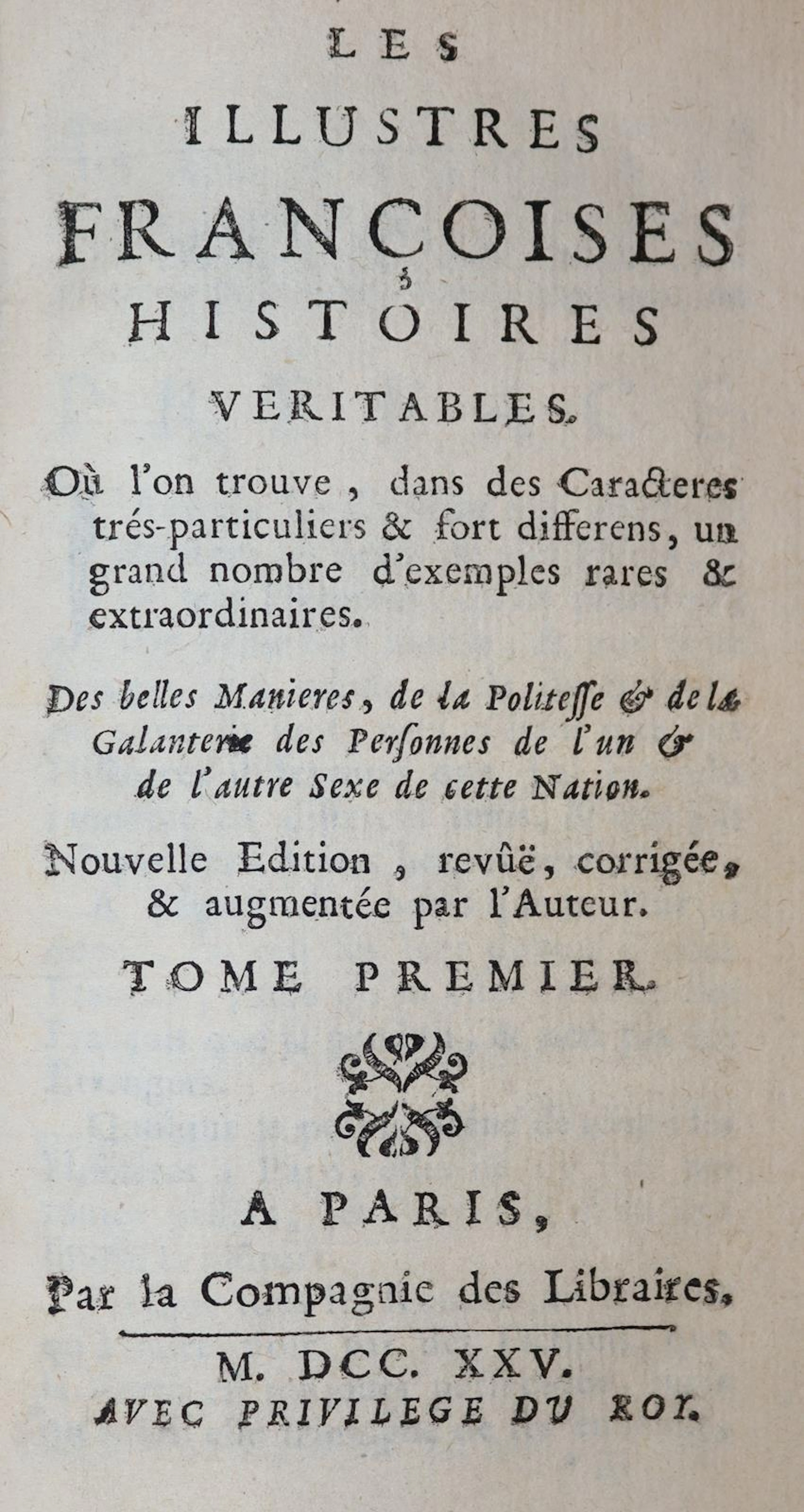 (Challes,R.de) Les illustres francoises histoires veritables... Nouvelle