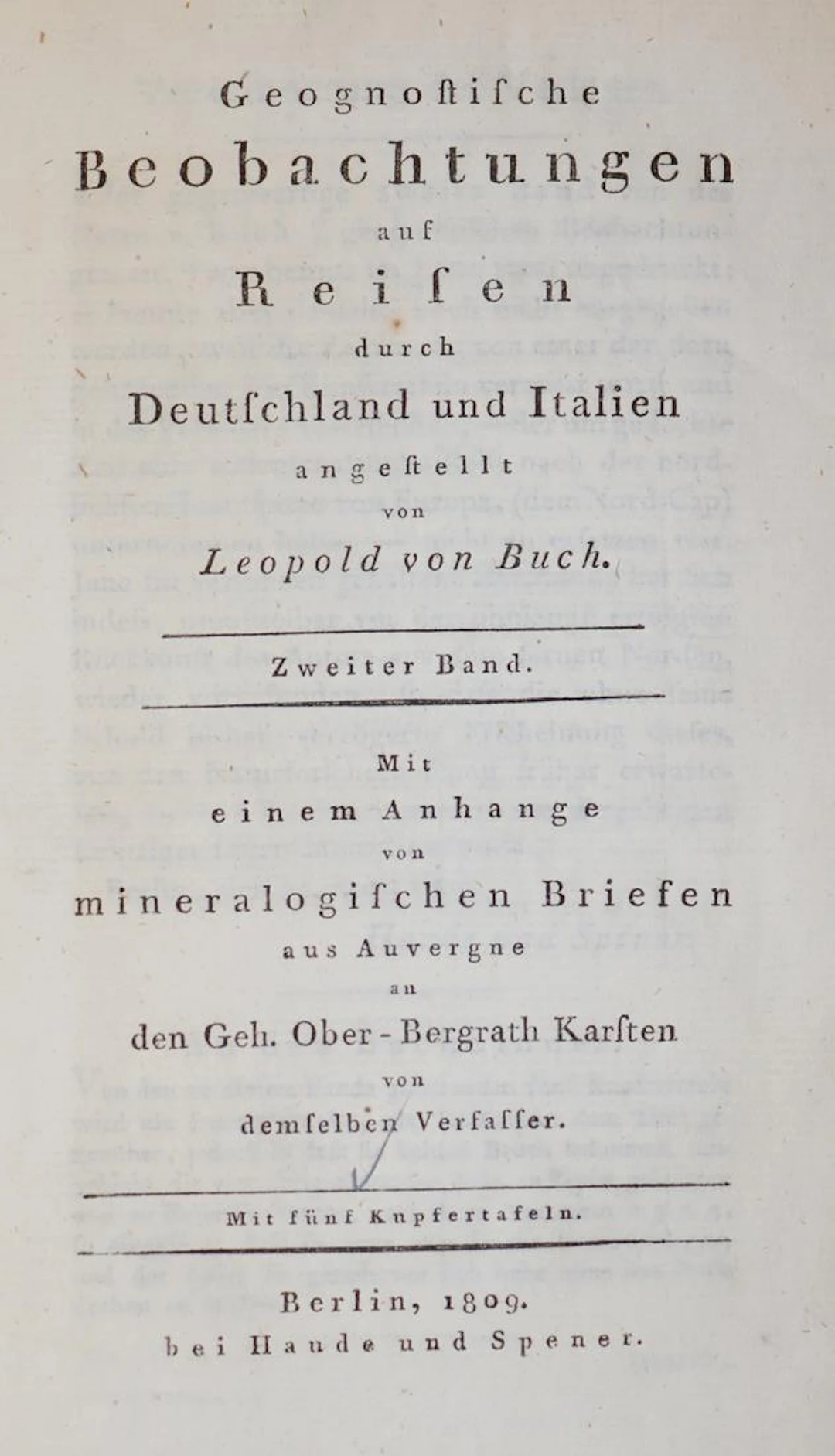 Buch,L.v. Geognostische Beobachtungen auf Reisen durch Deutschland