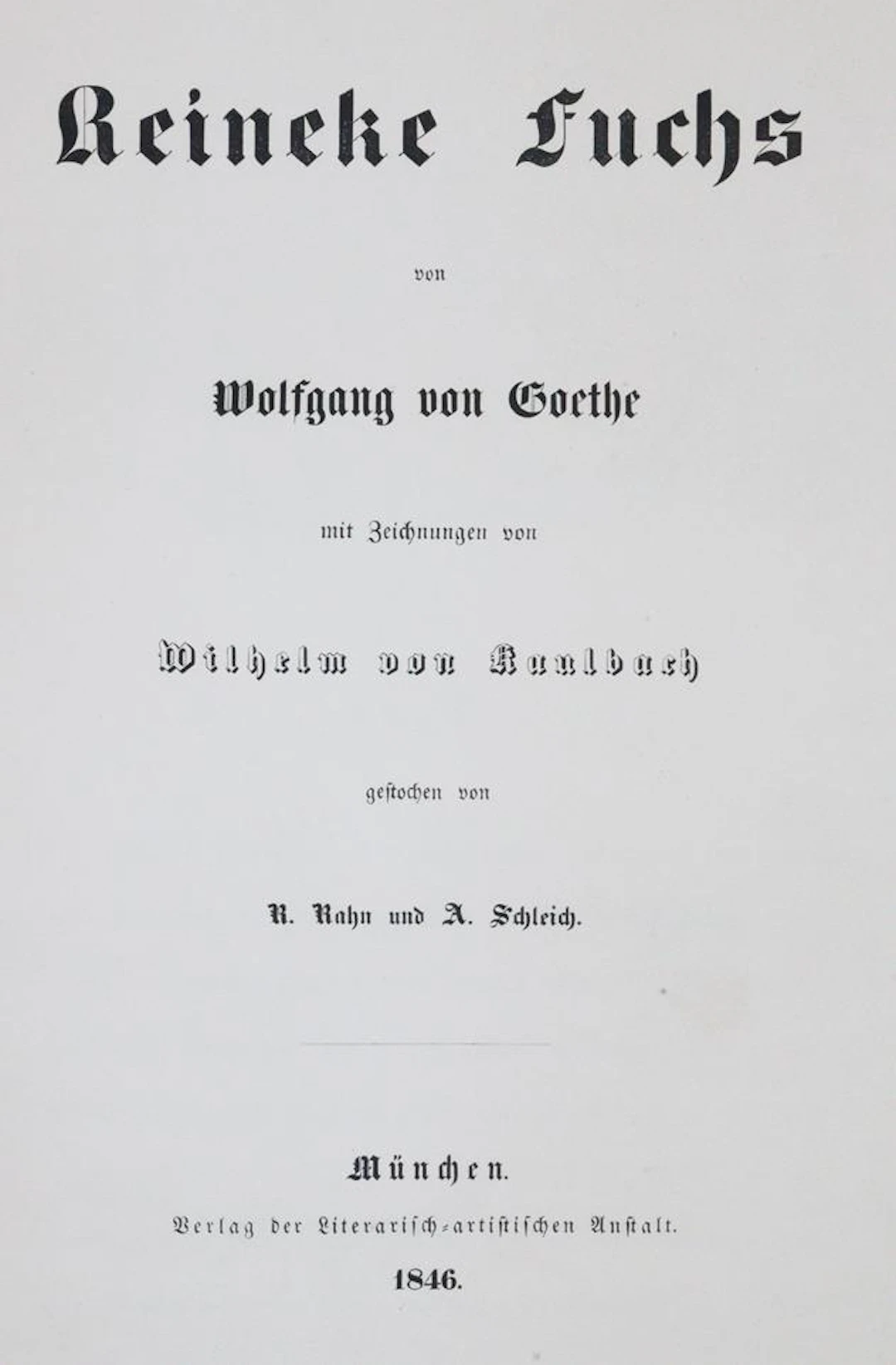 Goethe,J.W.v. Reineke Fuchs. Zeichnungen von Wilhelm von Kaulbach