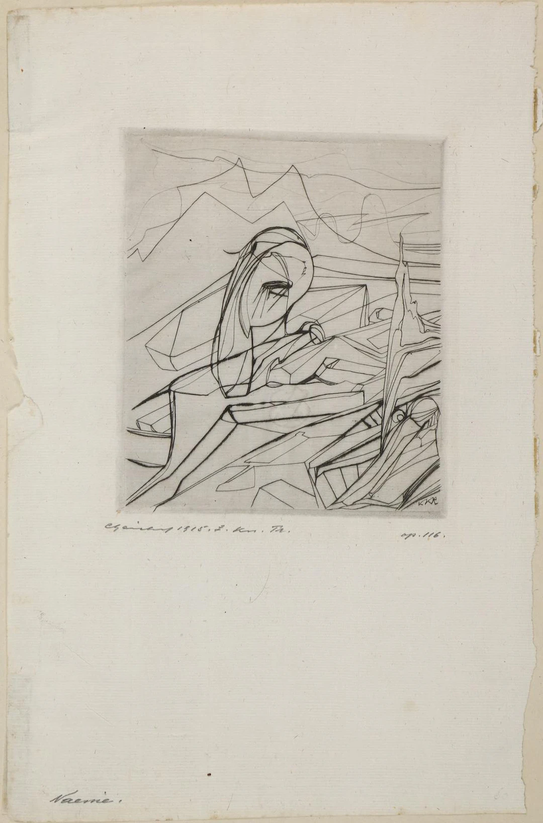 Reichel, Karl Anton (1874 Wels - Wien 1944). Naémie. Radierung auf Bütten