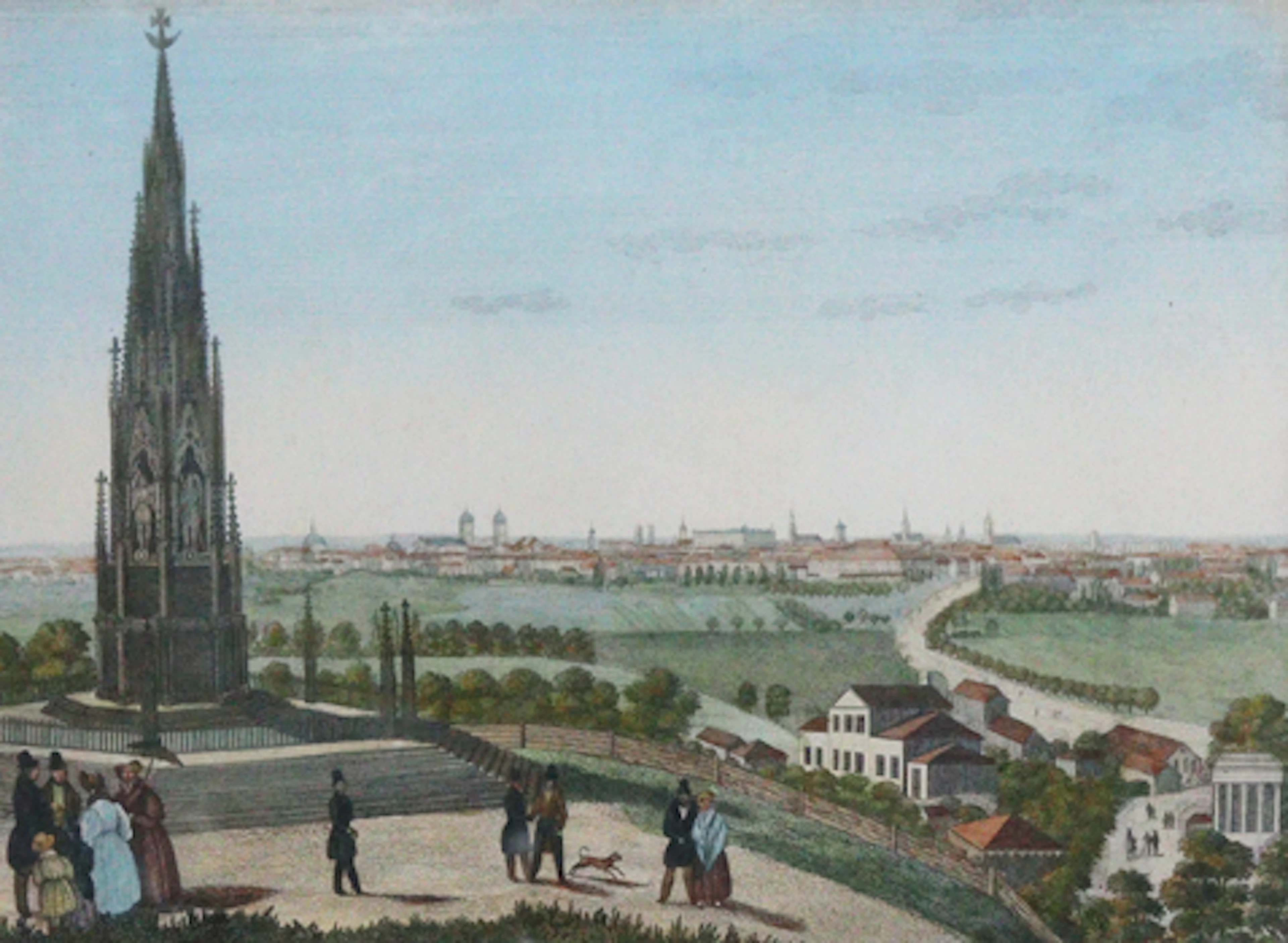 Berlin. Ansicht des Monuments auf dem Kreutzberge bei Berlin