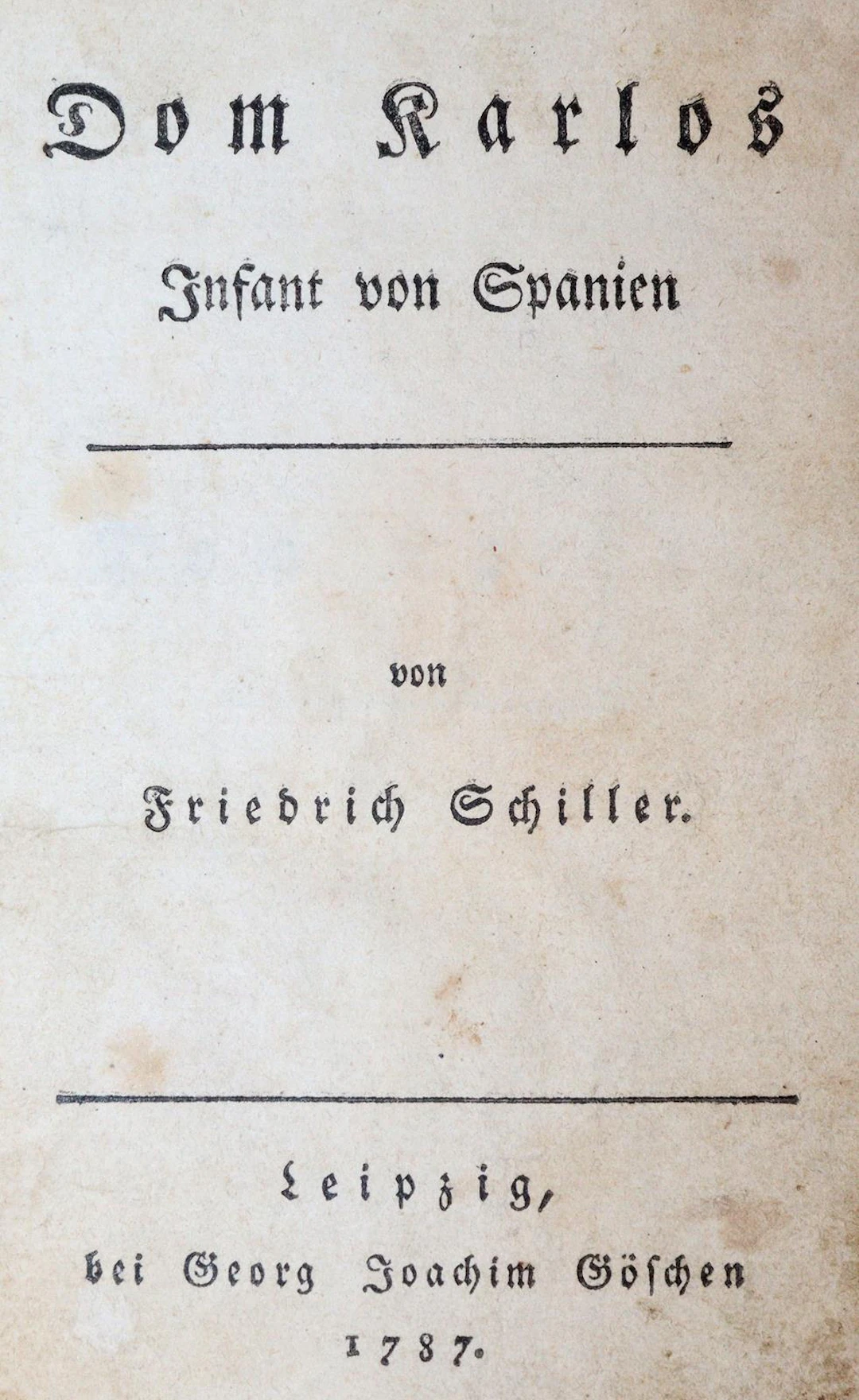 Schiller,F.v. Dom Karlos