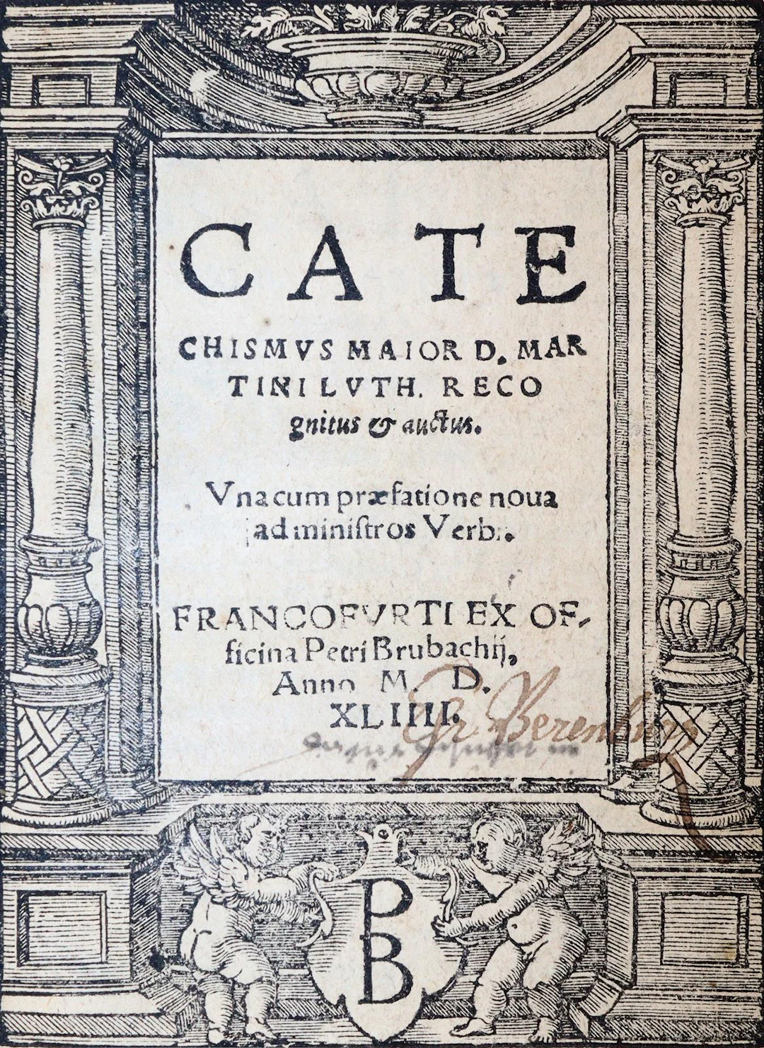 Luther,M. Catechismus maior D. Martini Luth. recognitus & auctus.