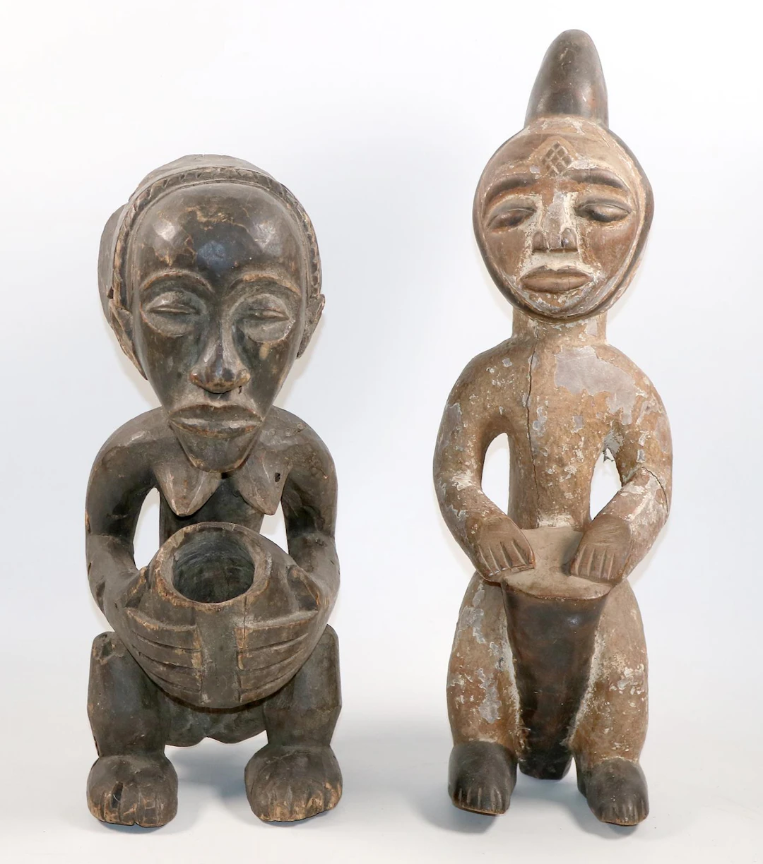 Luba, Hemba Frauenfigur mit Vorratsgefäß