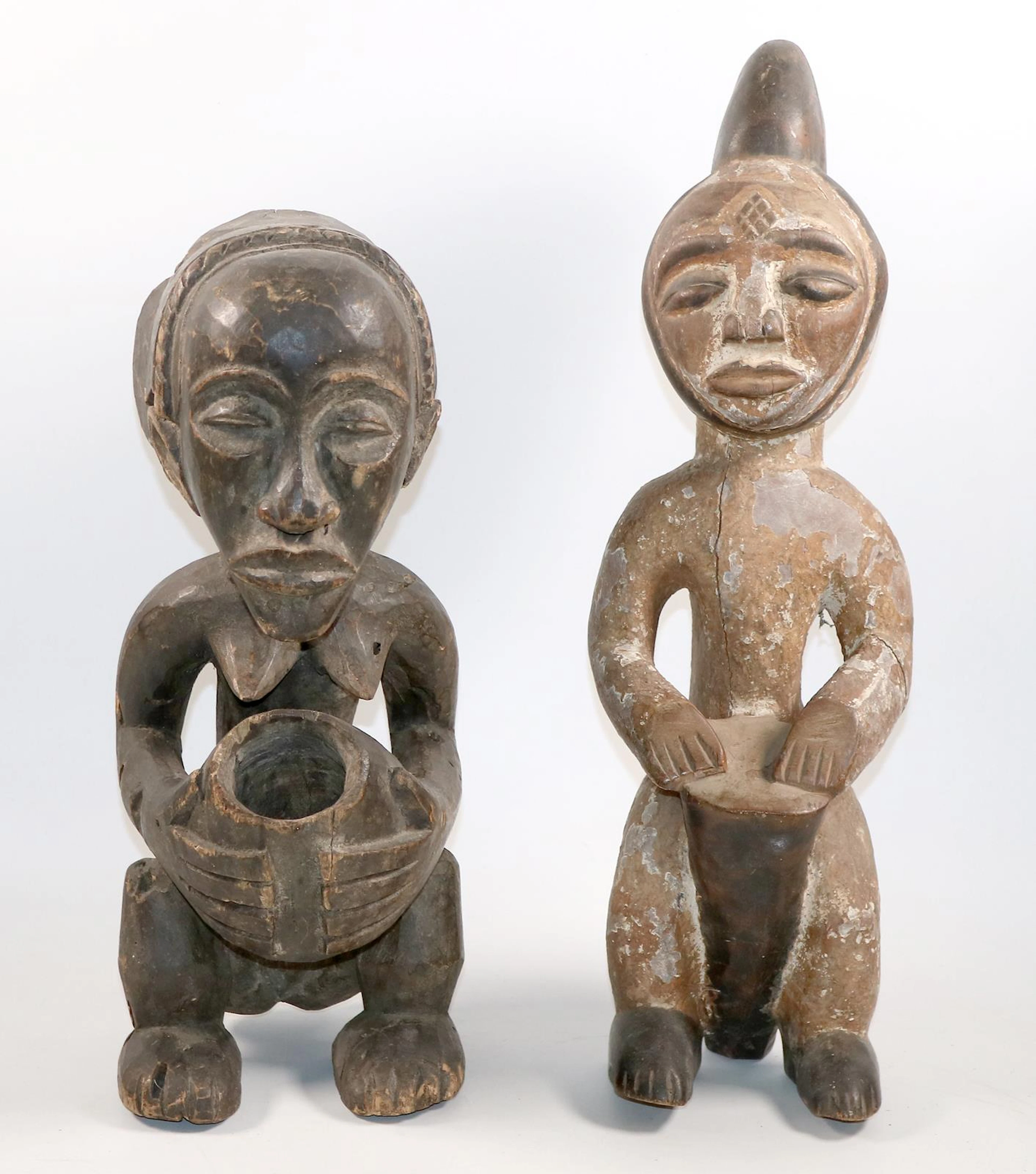 Luba, Hemba Frauenfigur mit Vorratsgefäß
