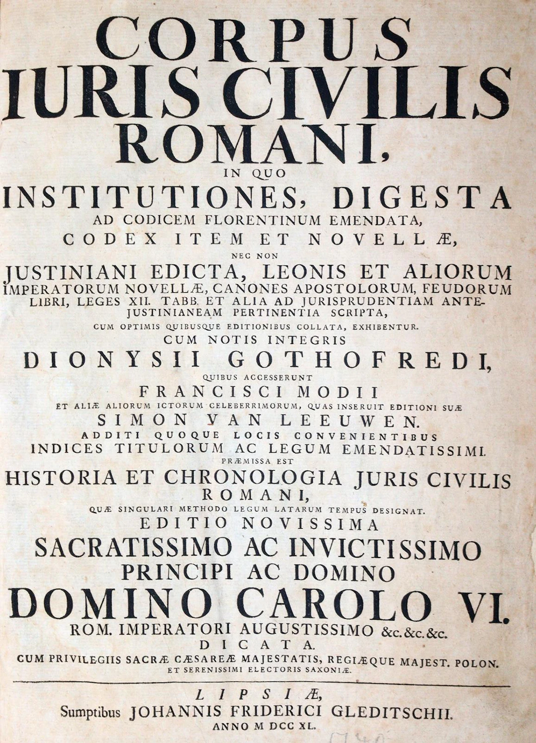 Corpus Iuris Civilis Romani, cum notis integris Dionysii Gothofredi...