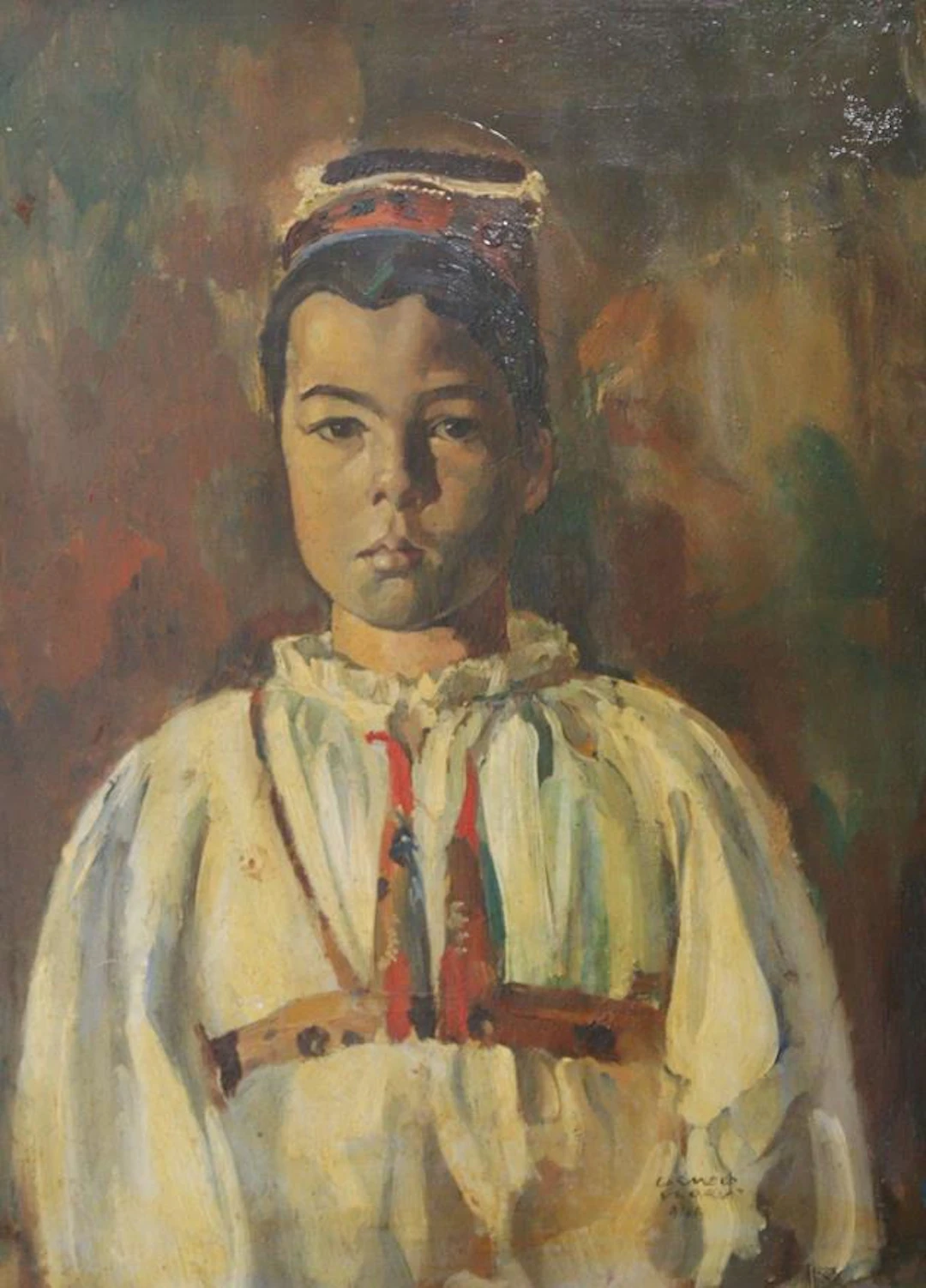 Floris, Carmelo (1891 Bono - Olzia 1960). Portrait eines jungen Mädchens