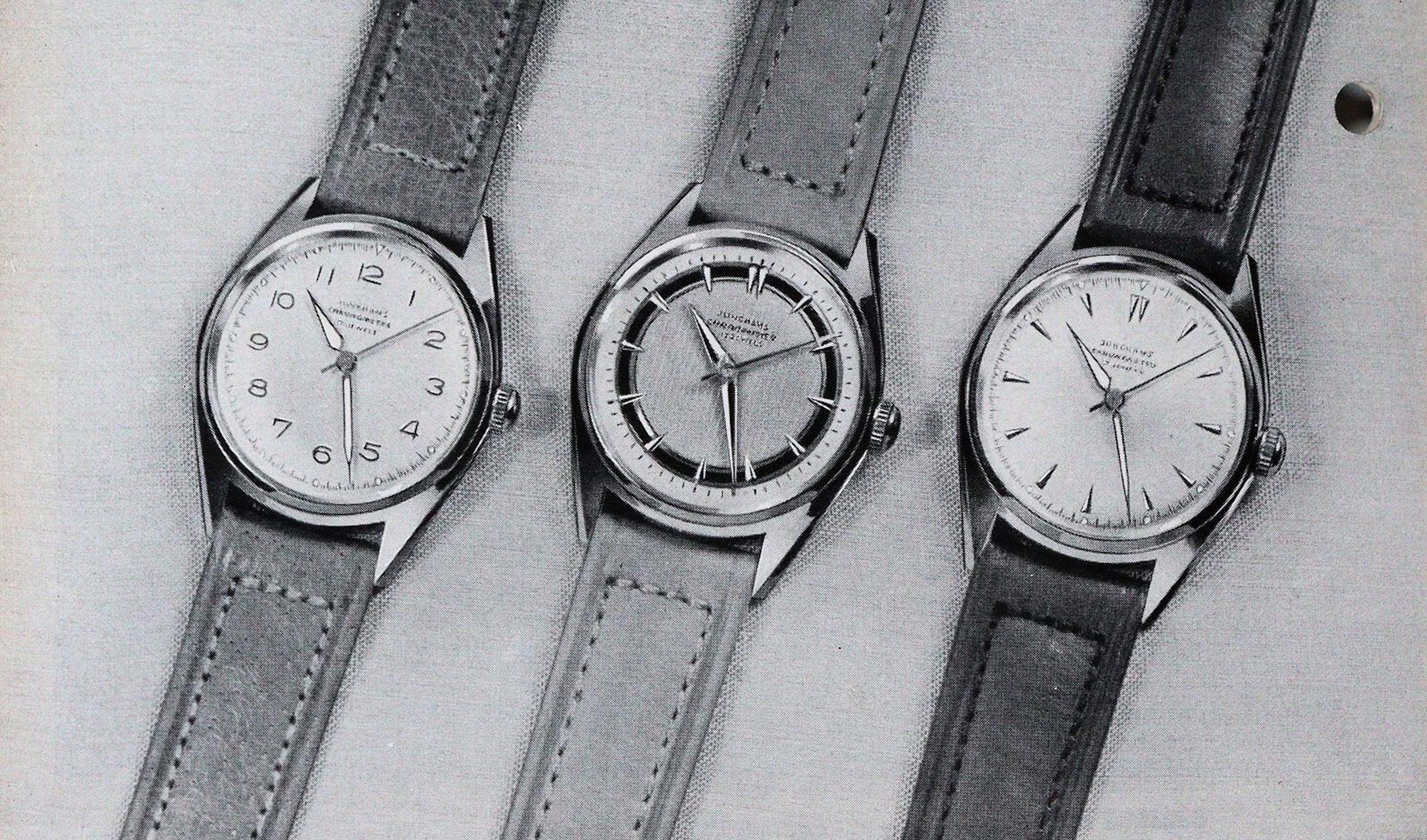Junghans. Sammlung von 52 Prospekten Junghans-Uhren