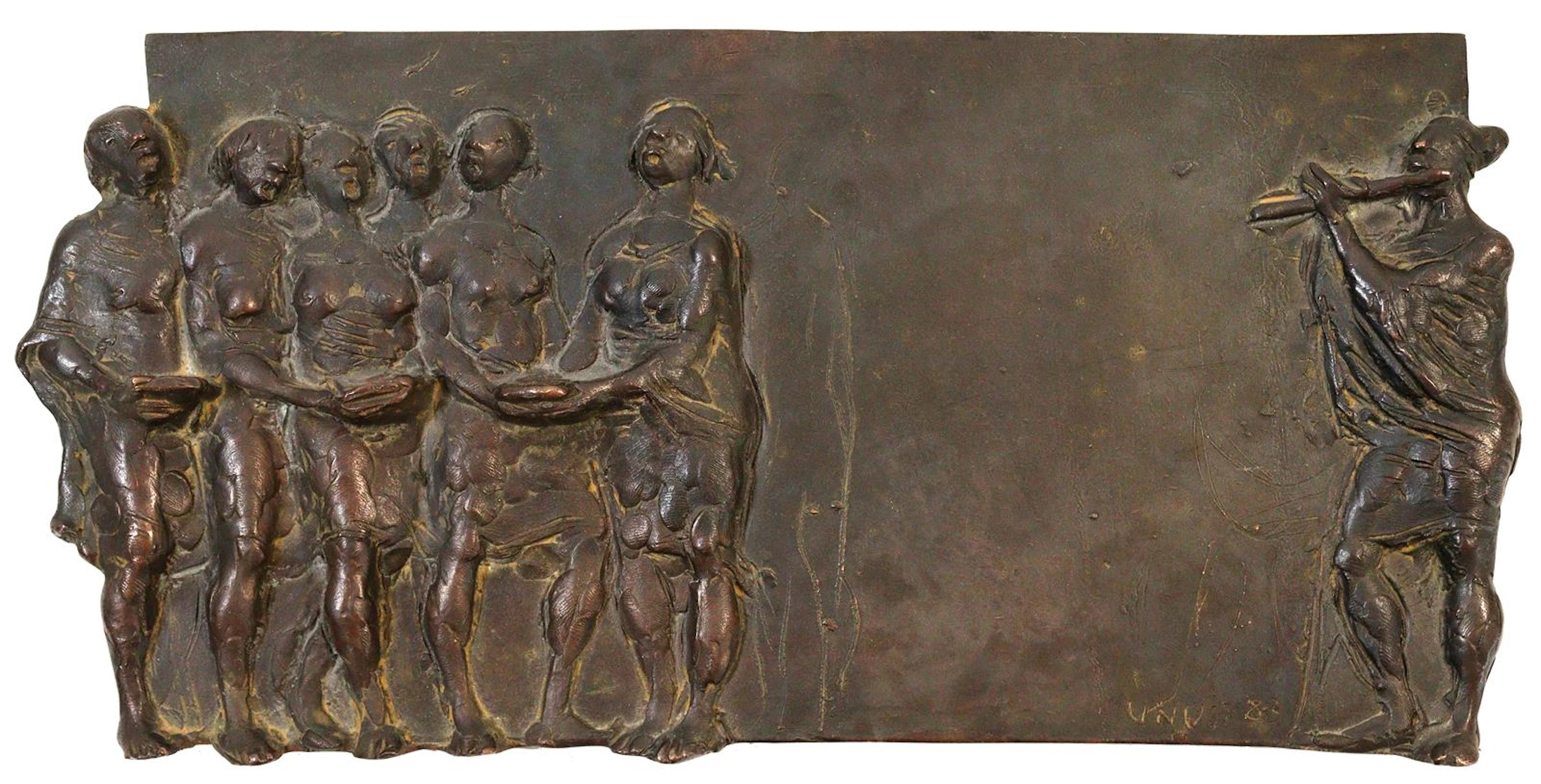 Nuss, Karl Ulrich (1943 Stuttgart). Figurenrelief. Bronze
