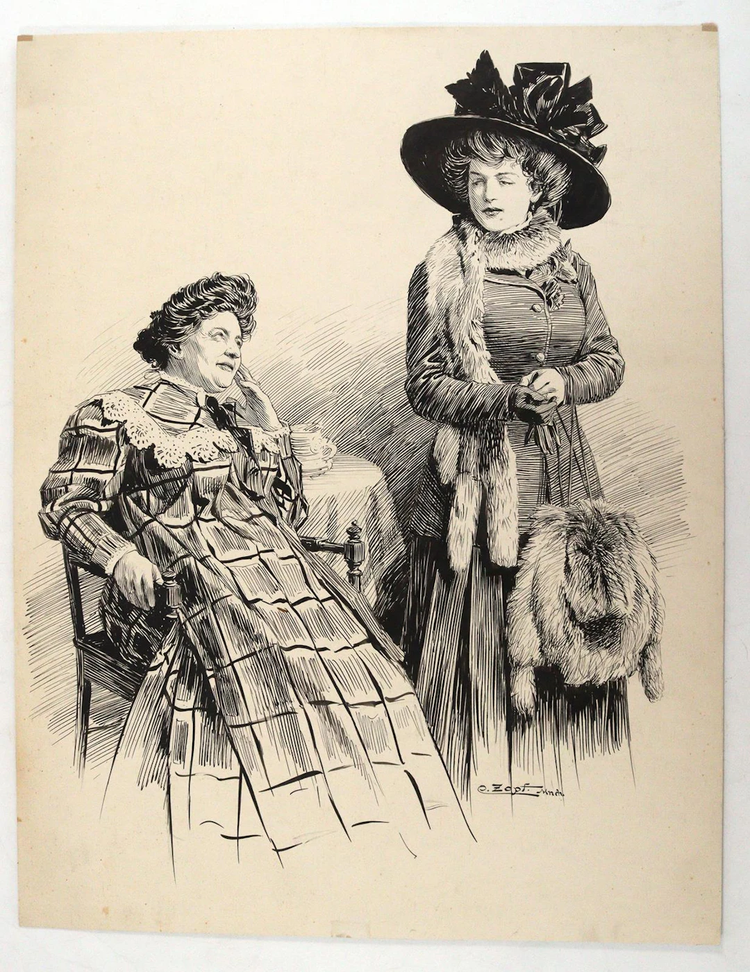 Zopf, Carl (1858 Neuruppin - München 1944). Freude über ein gebratenes