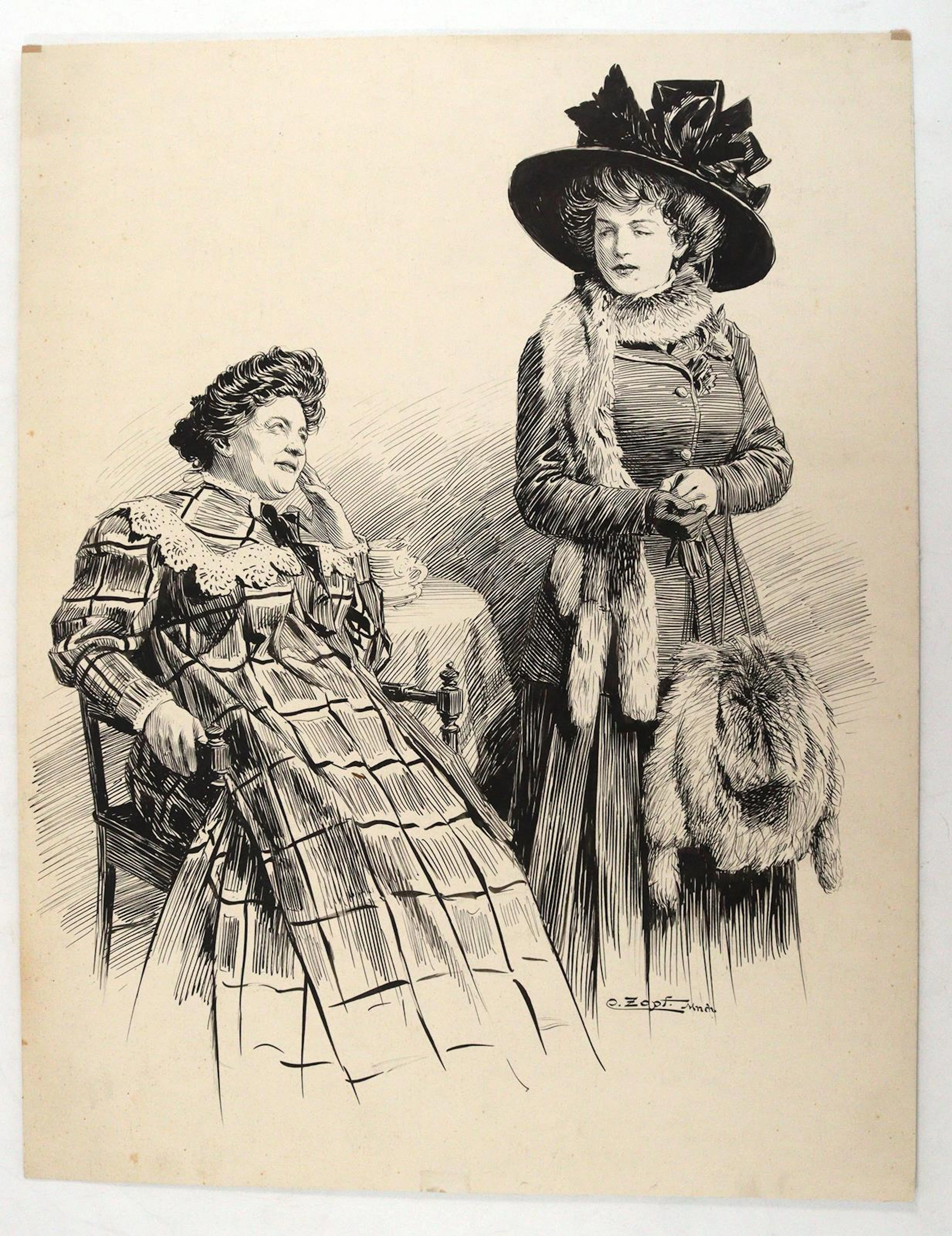 Zopf, Carl (1858 Neuruppin - München 1944). Freude über ein gebratenes